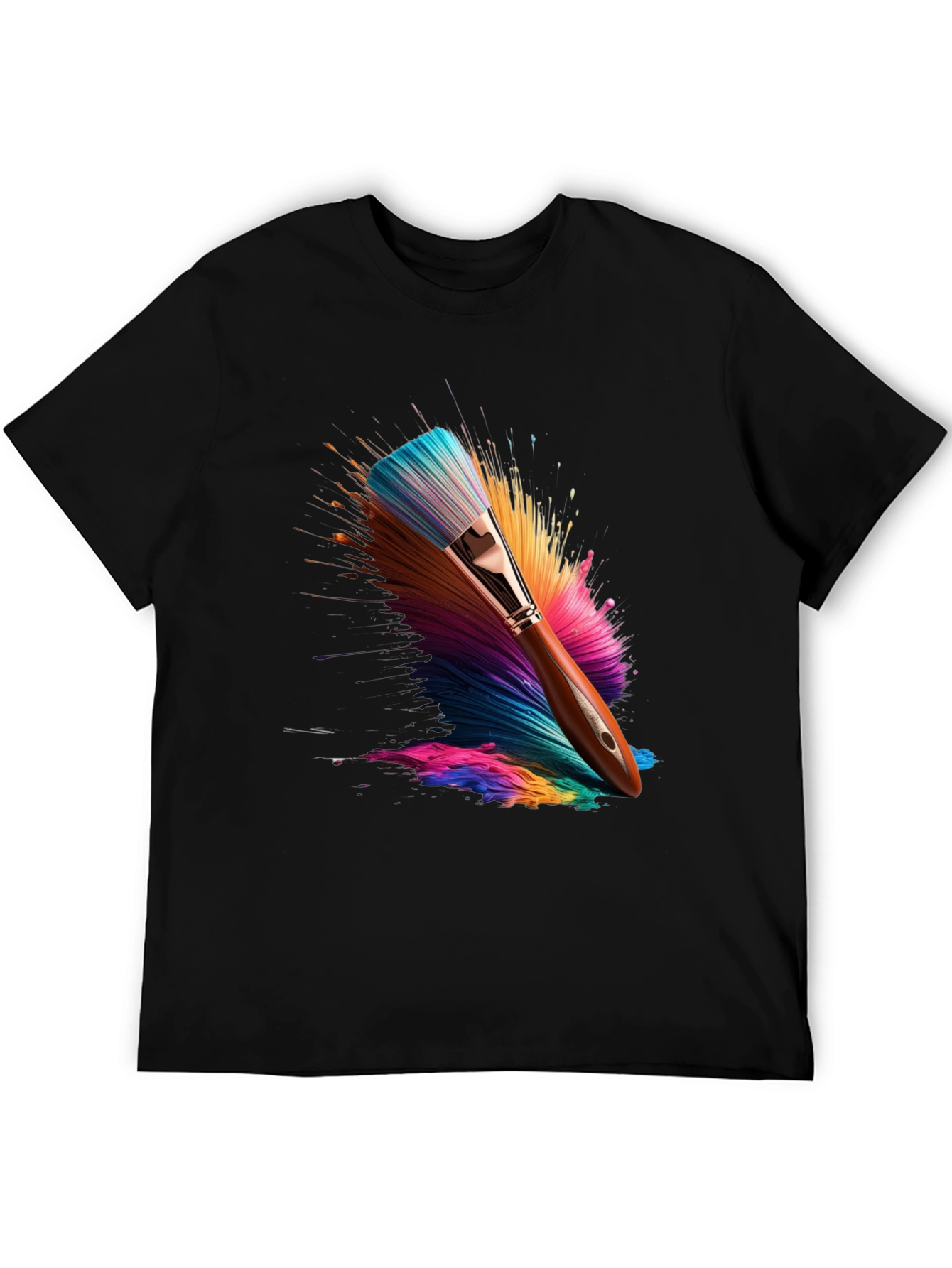 Colorful Paintbrush Graphic T-Shirt