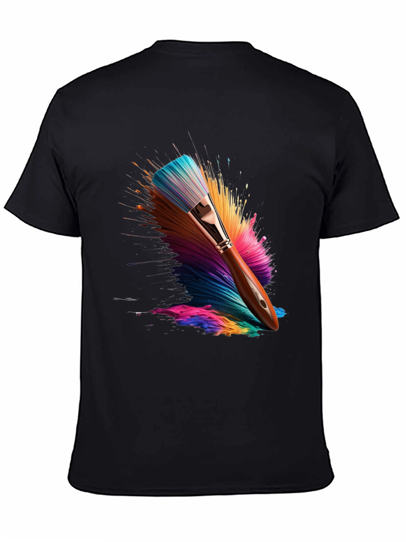 Colorful Paintbrush Graphic T-Shirt