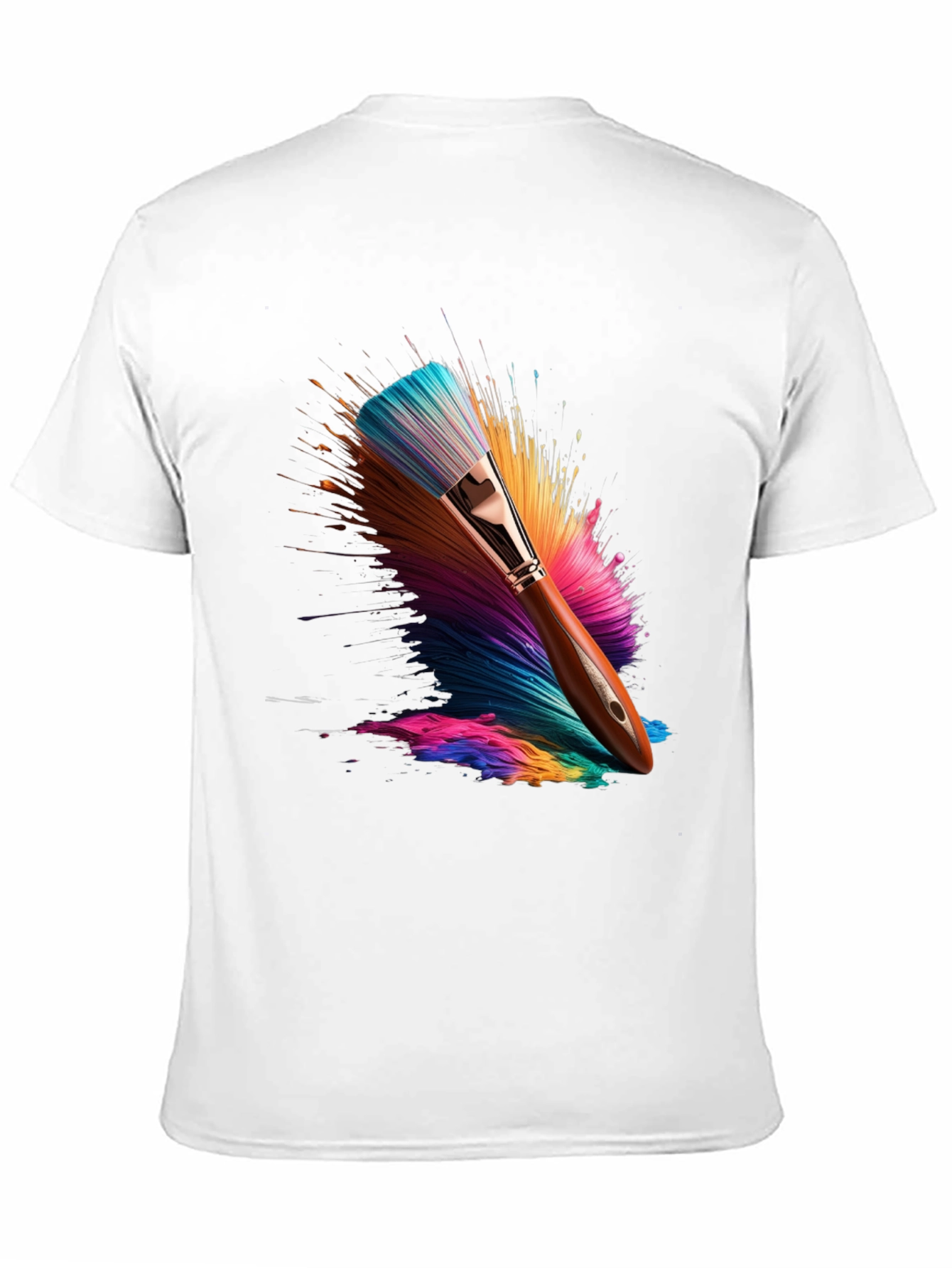 Colorful Paintbrush Graphic T-Shirt