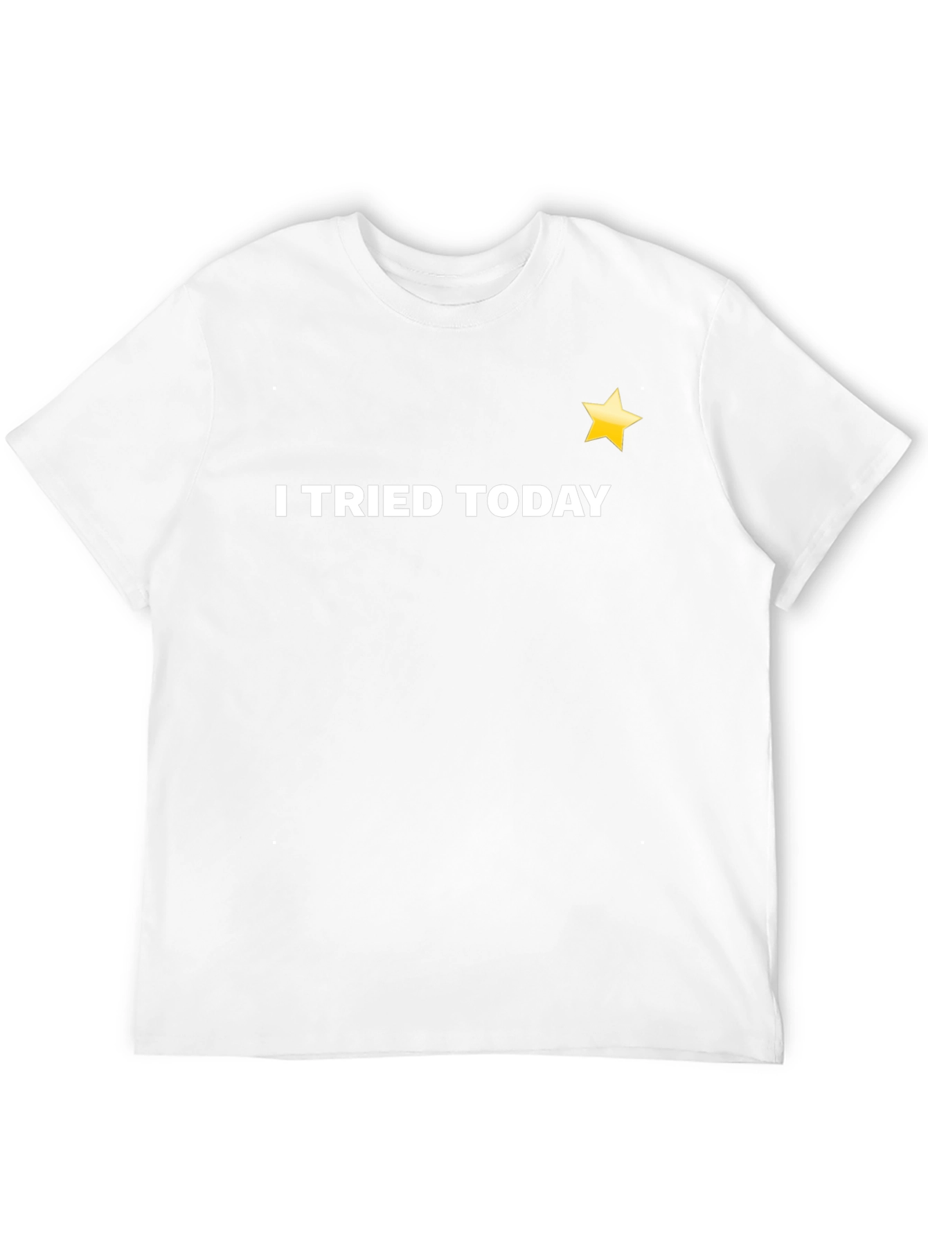 I Tried Today Black T-Shirt with Star
