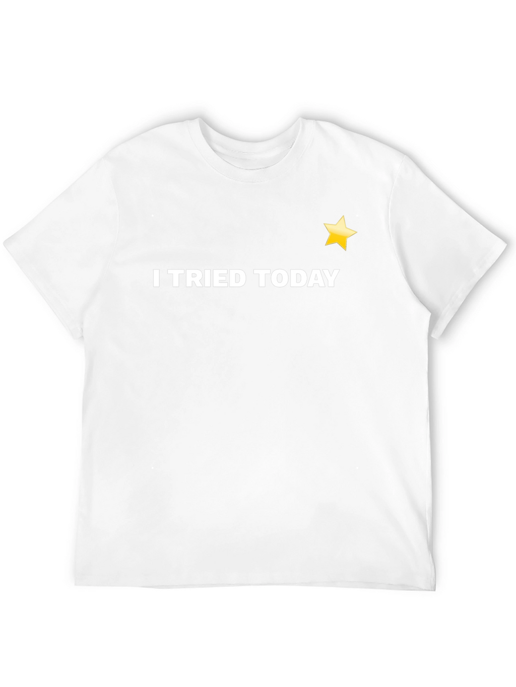 I Tried Today Black T-Shirt with Star