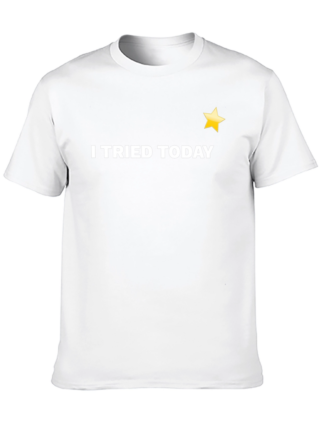 I Tried Today Black T-Shirt with Star