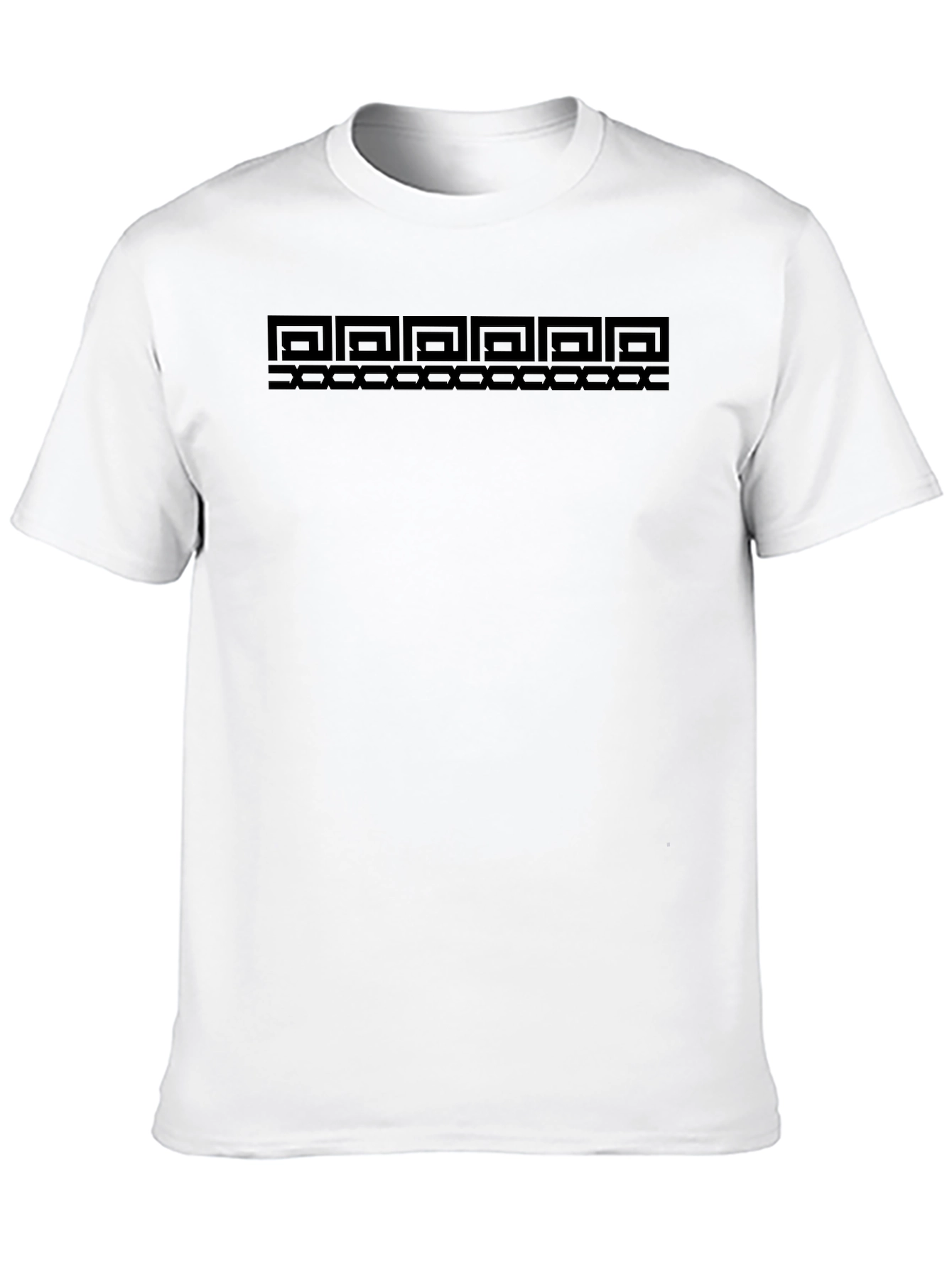 Geometric Pattern Black T-Shirt