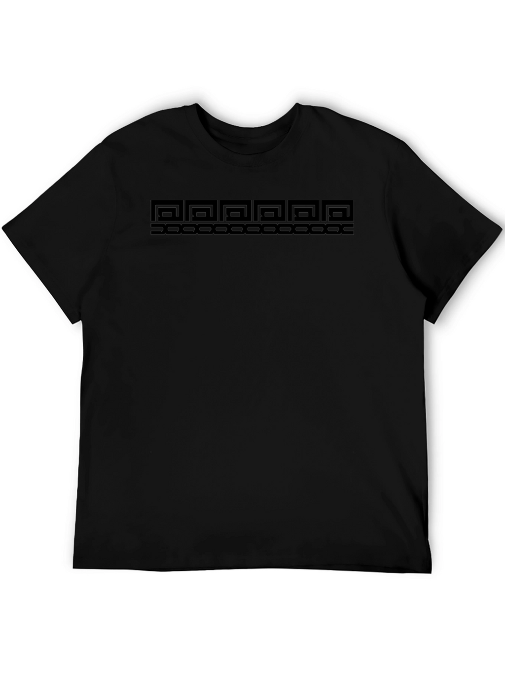 Geometric Pattern Black T-Shirt