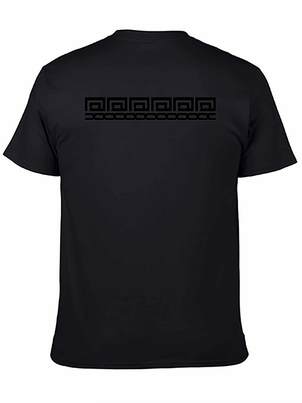 Geometric Pattern Black T-Shirt