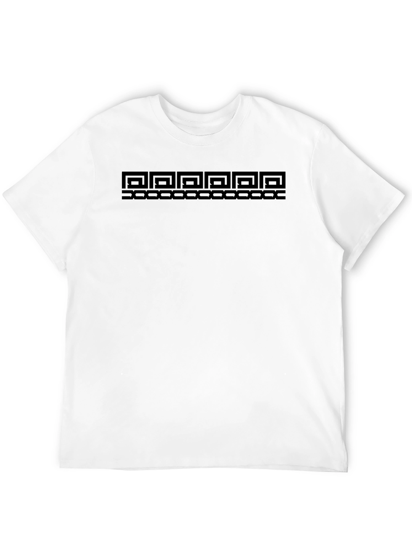 Geometric Pattern Black T-Shirt