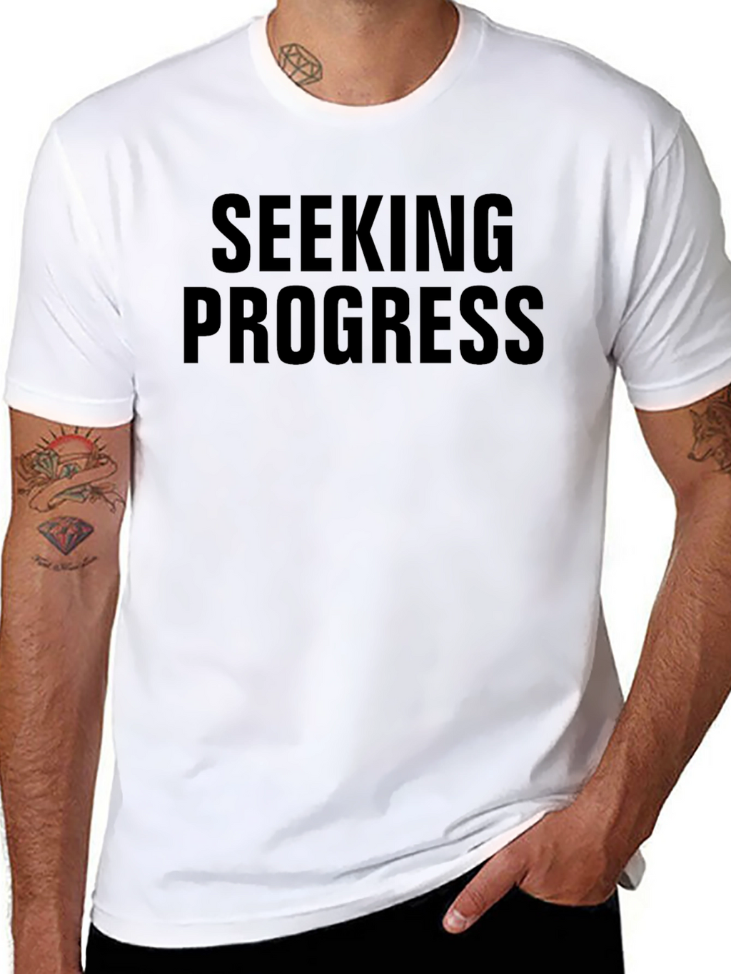 Seeking Progress Graphic Tee - Black
