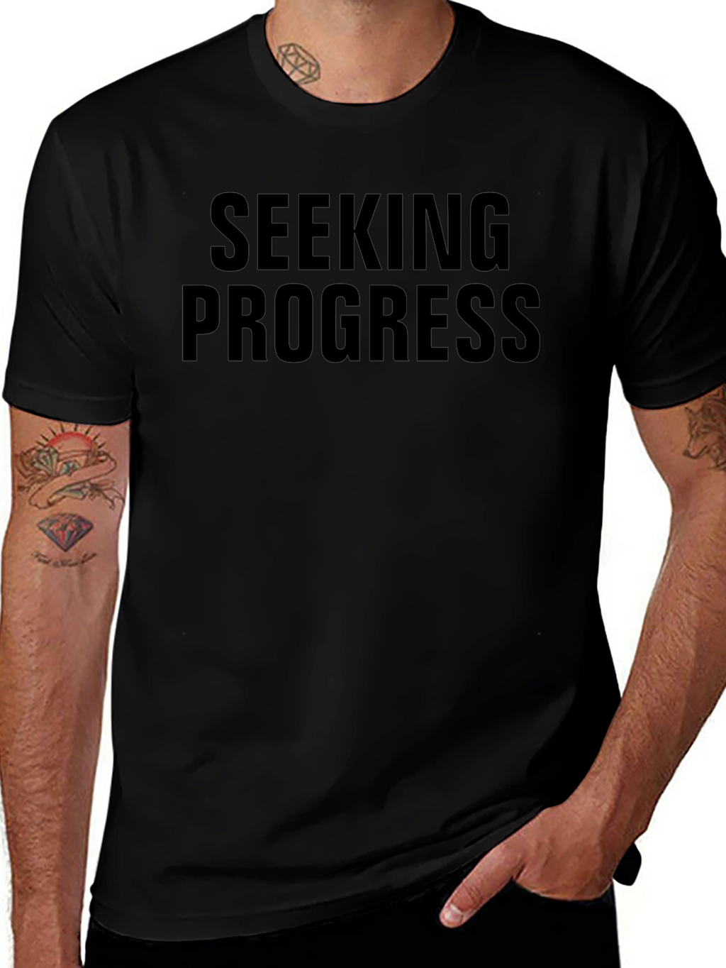 Seeking Progress Graphic Tee - Black