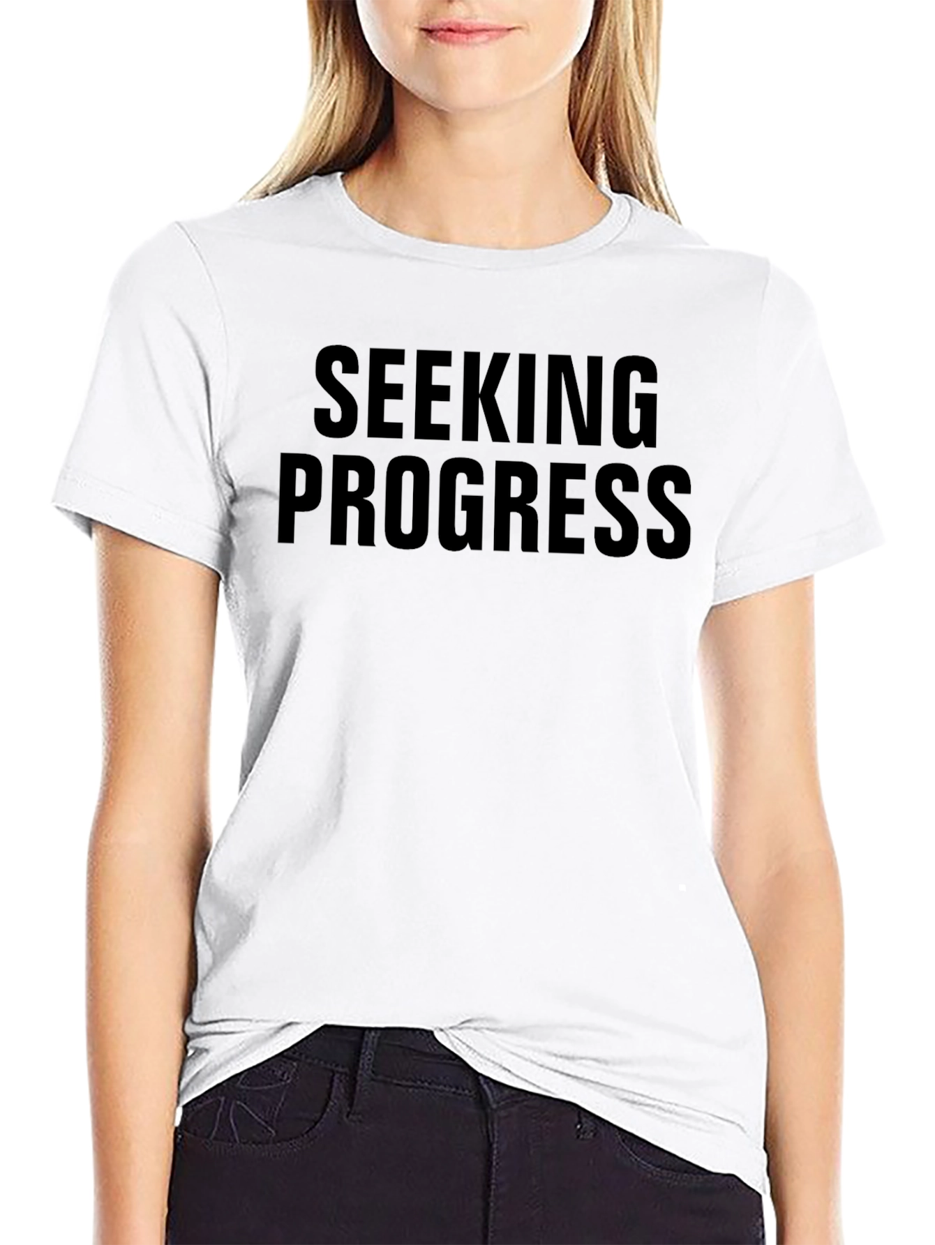 Seeking Progress Graphic Tee - Black