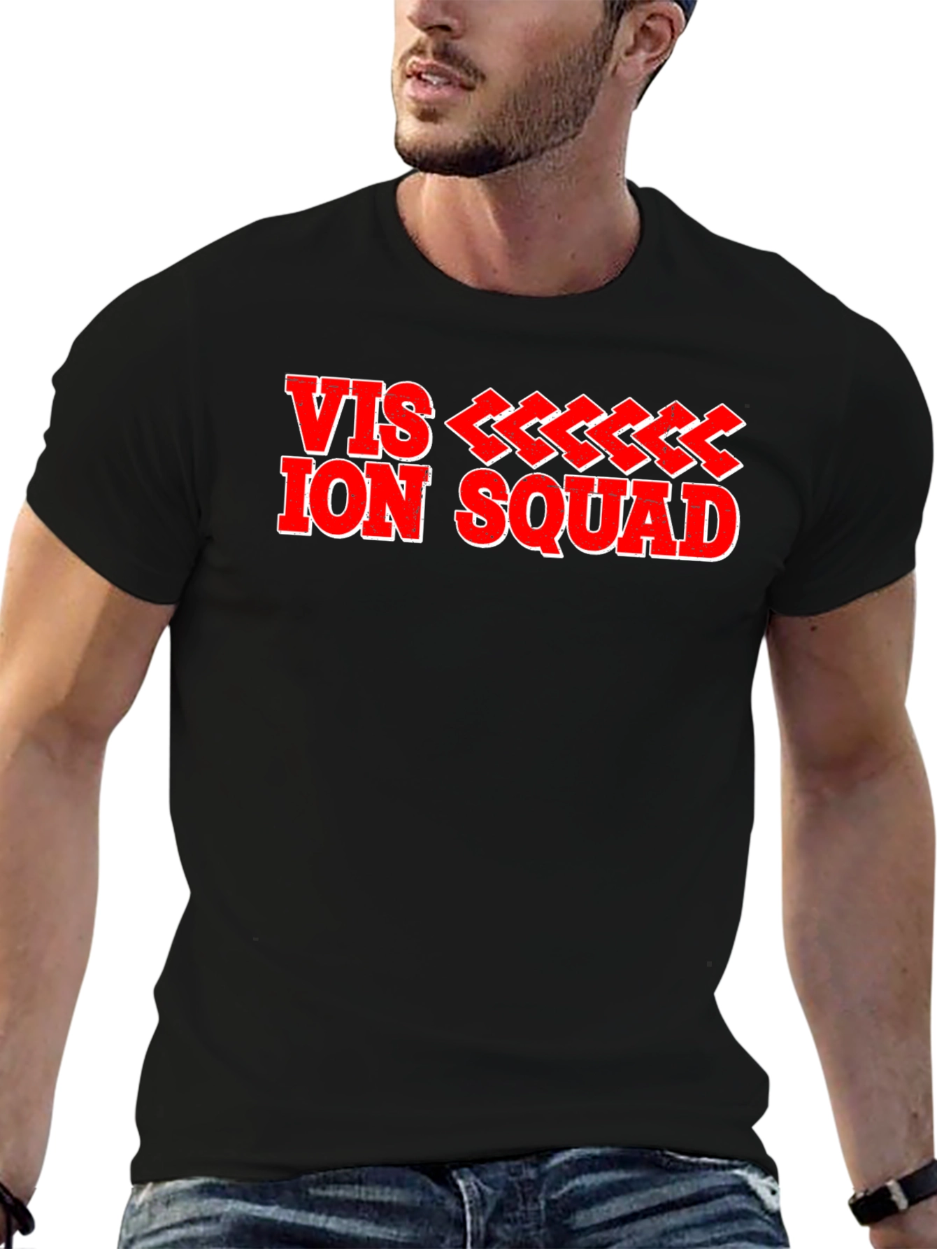Vision Squad Graphic Tee - Cool Black Shirt