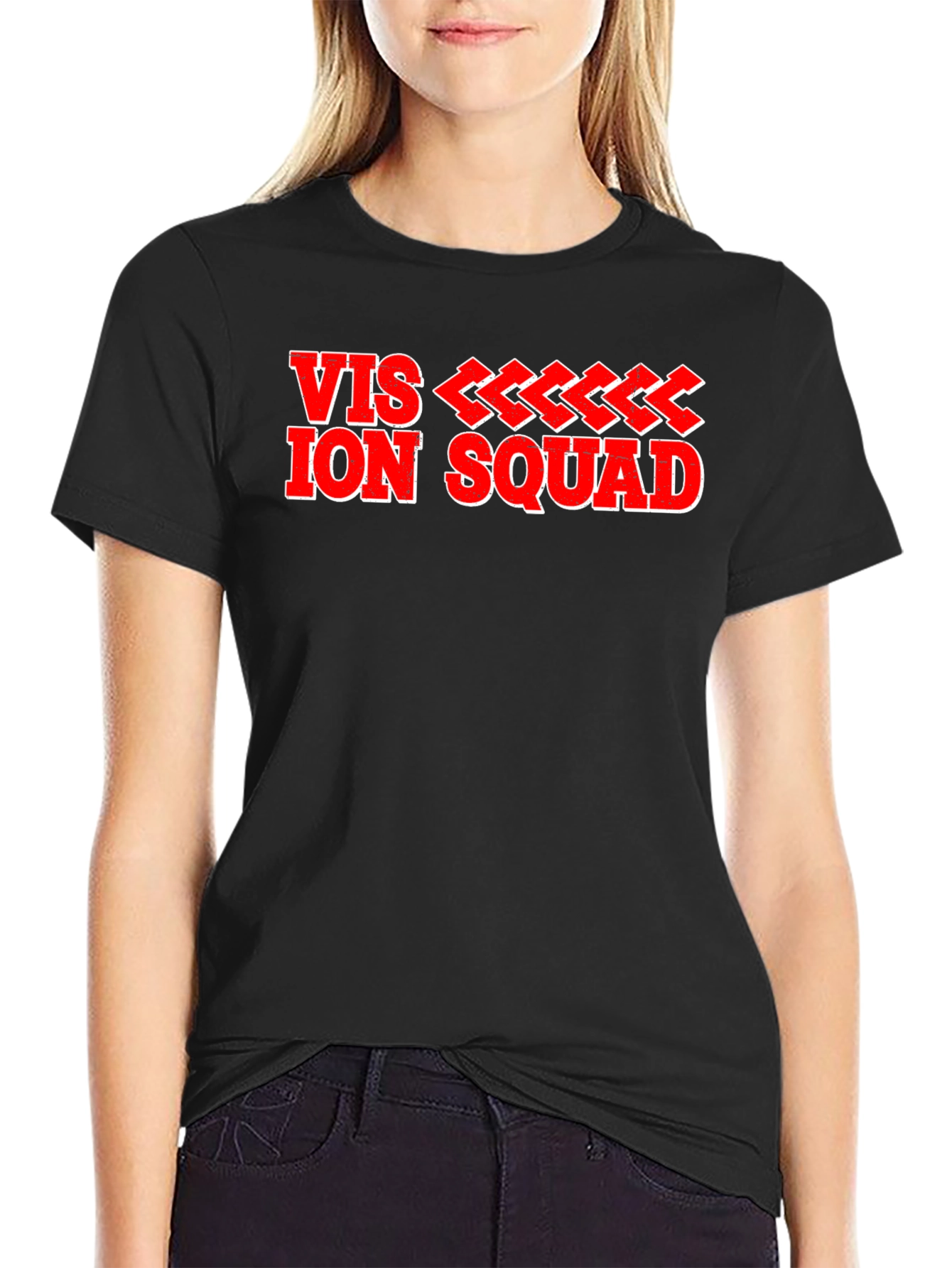 Vision Squad Graphic Tee - Cool Black Shirt