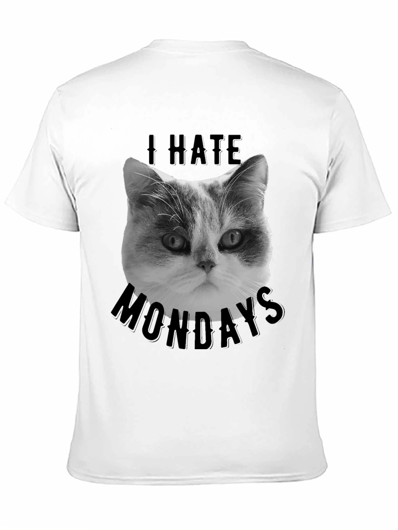 I Hate Mondays Cat Graphic Tee - Black
