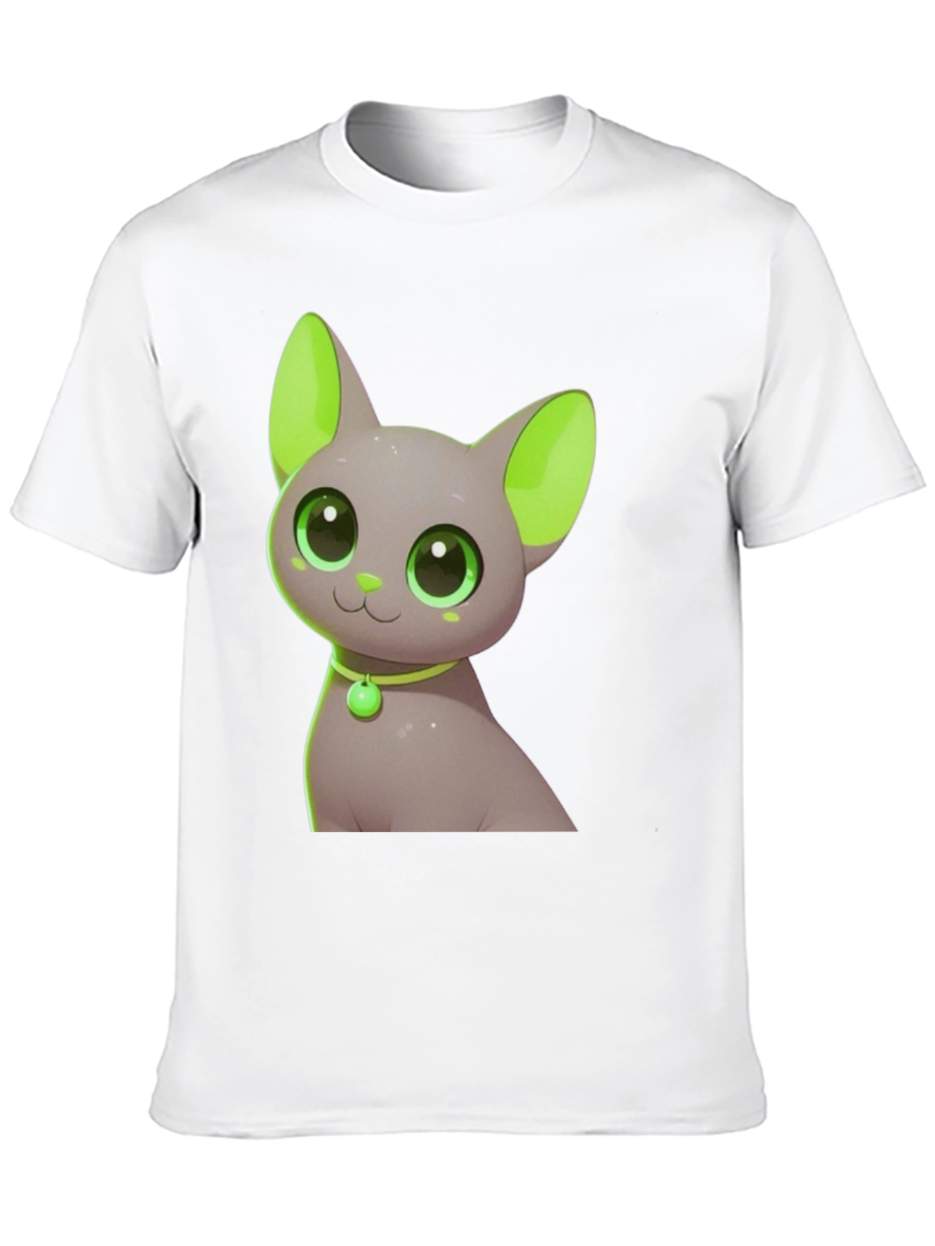 Cute Cat Graphic Tee - Black T-Shirt