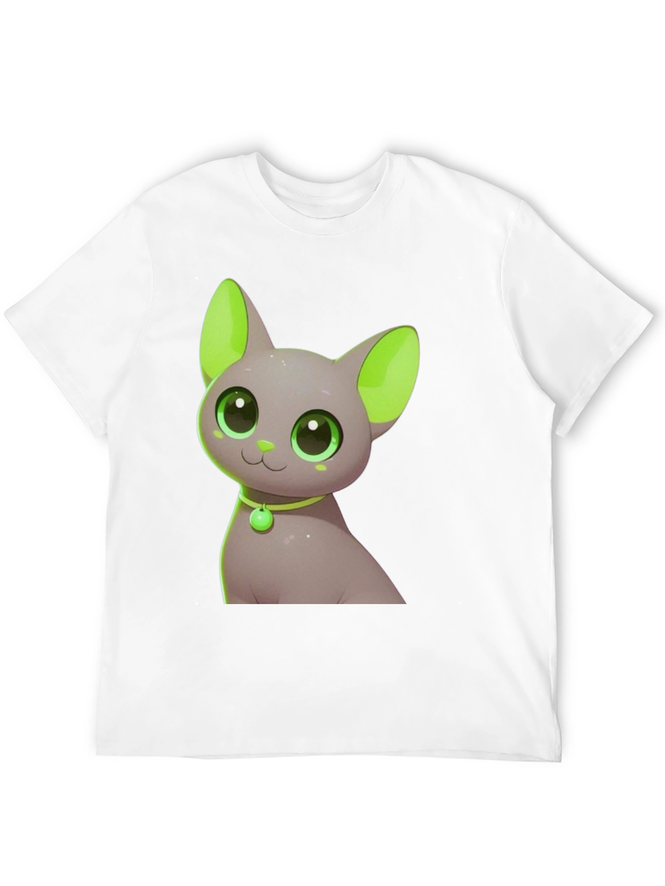 Cute Cat Graphic Tee - Black T-Shirt
