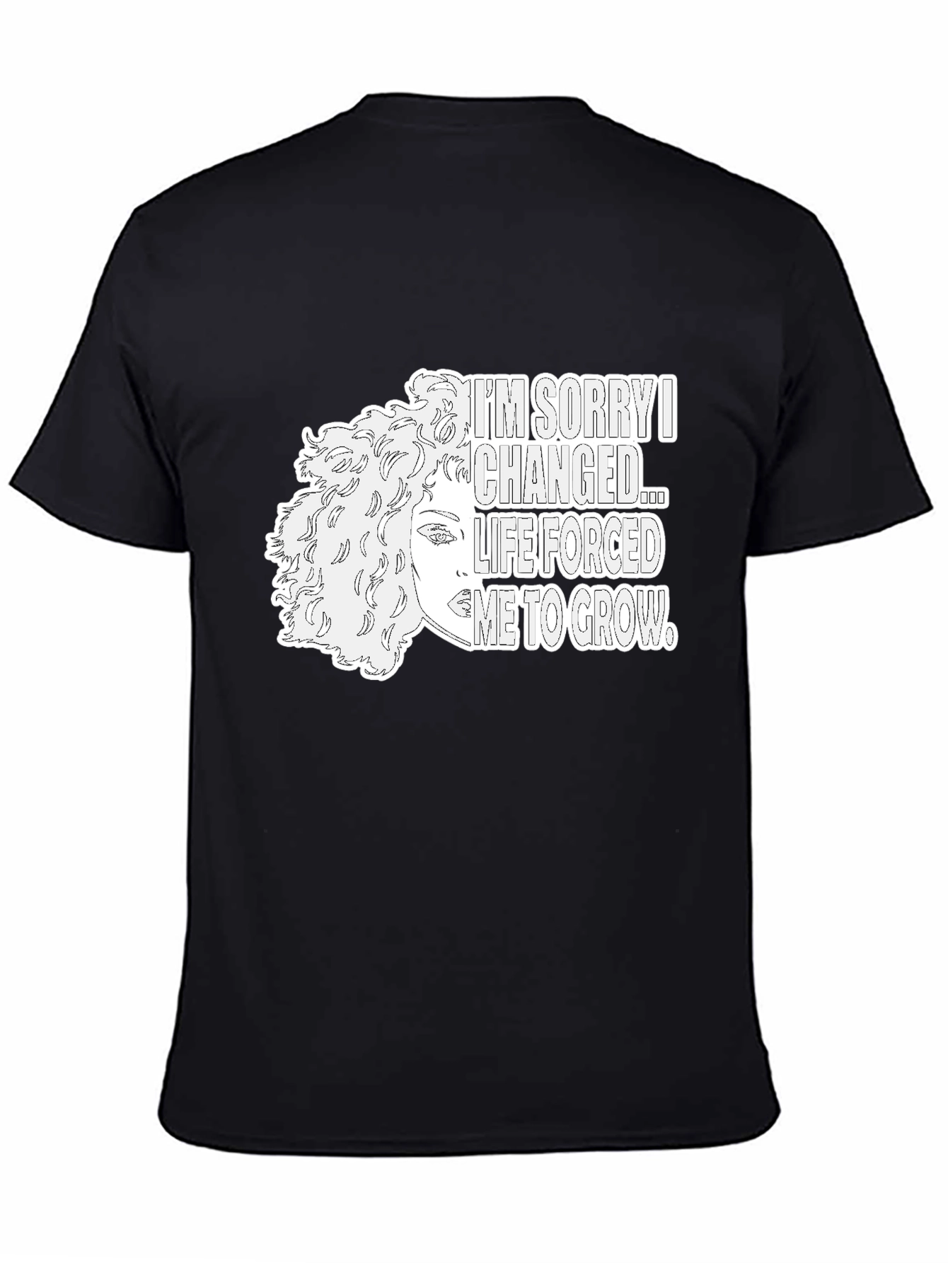 Im Sorry I Changed Graphic Tee - Black