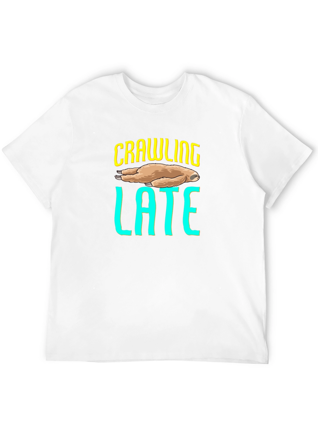 Crawling Late Sloth Graphic T-Shirt