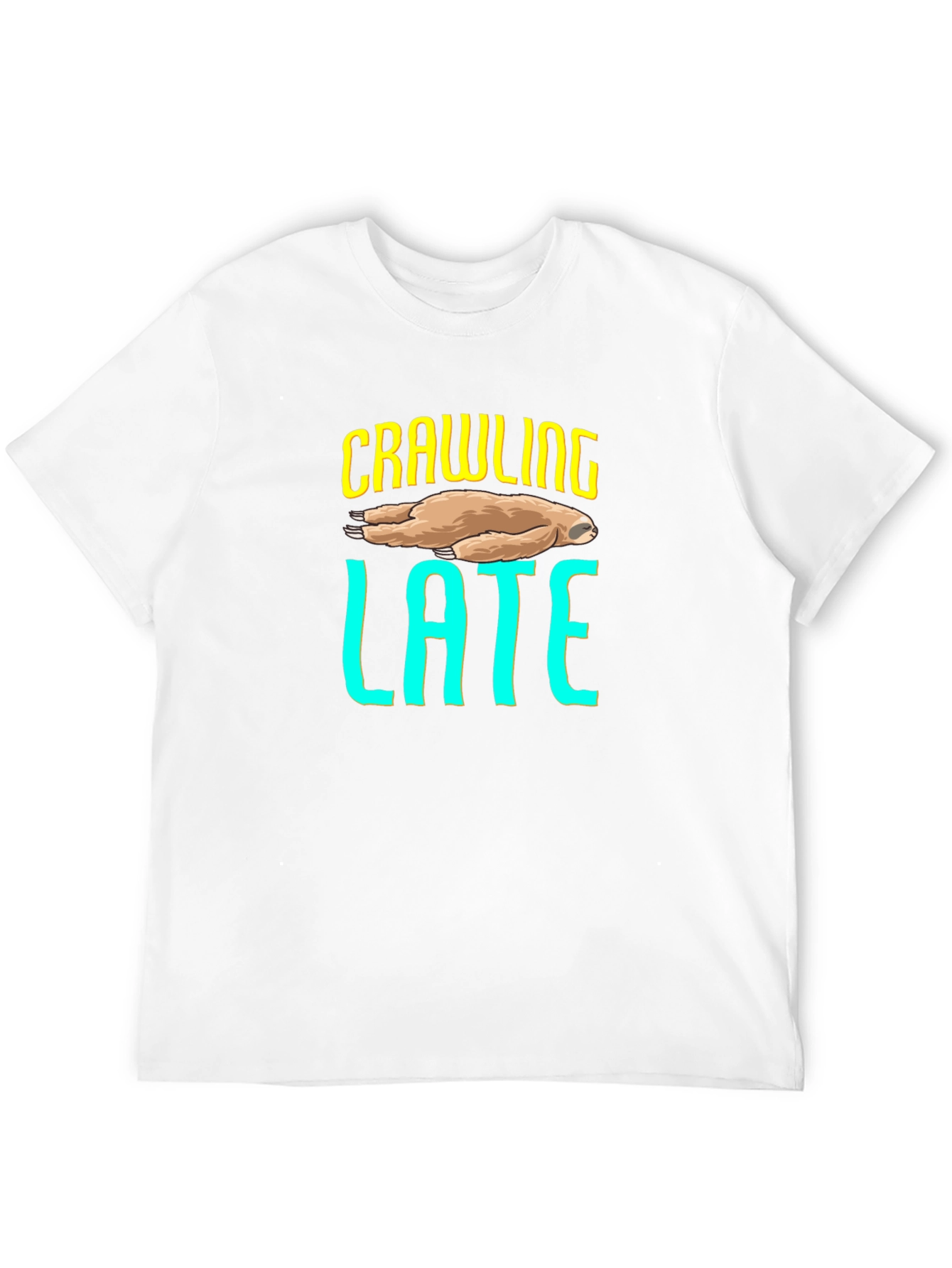 Crawling Late Sloth Graphic T-Shirt