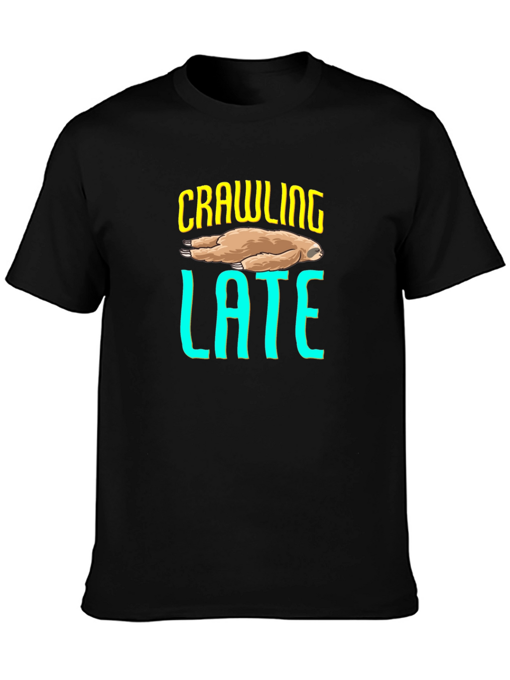 Crawling Late Sloth Graphic T-Shirt
