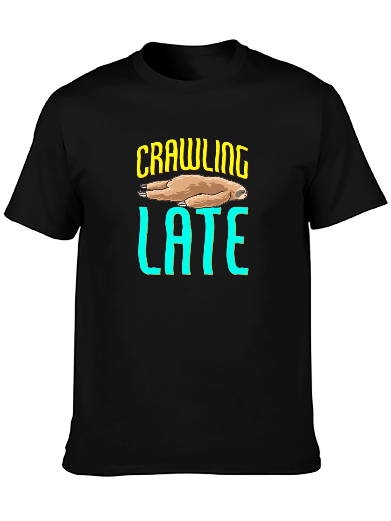 Crawling Late Sloth Graphic T-Shirt