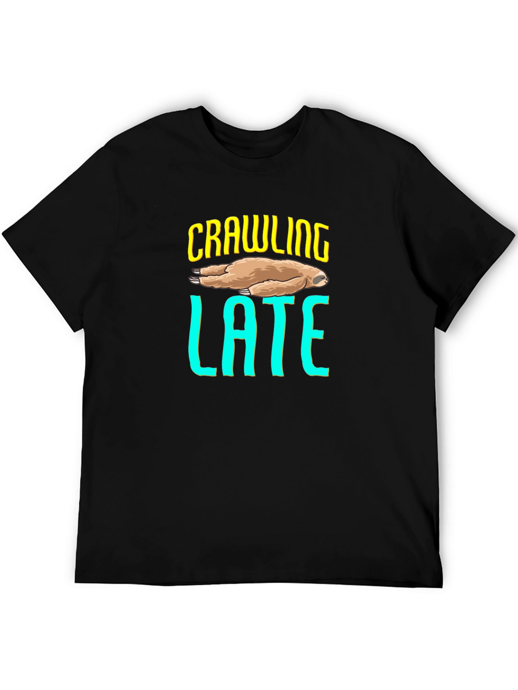 Crawling Late Sloth Graphic T-Shirt