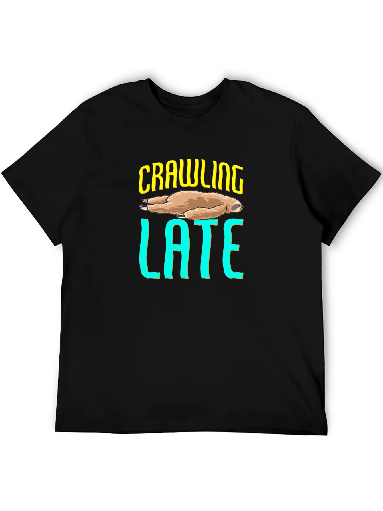 Crawling Late Sloth Graphic T-Shirt