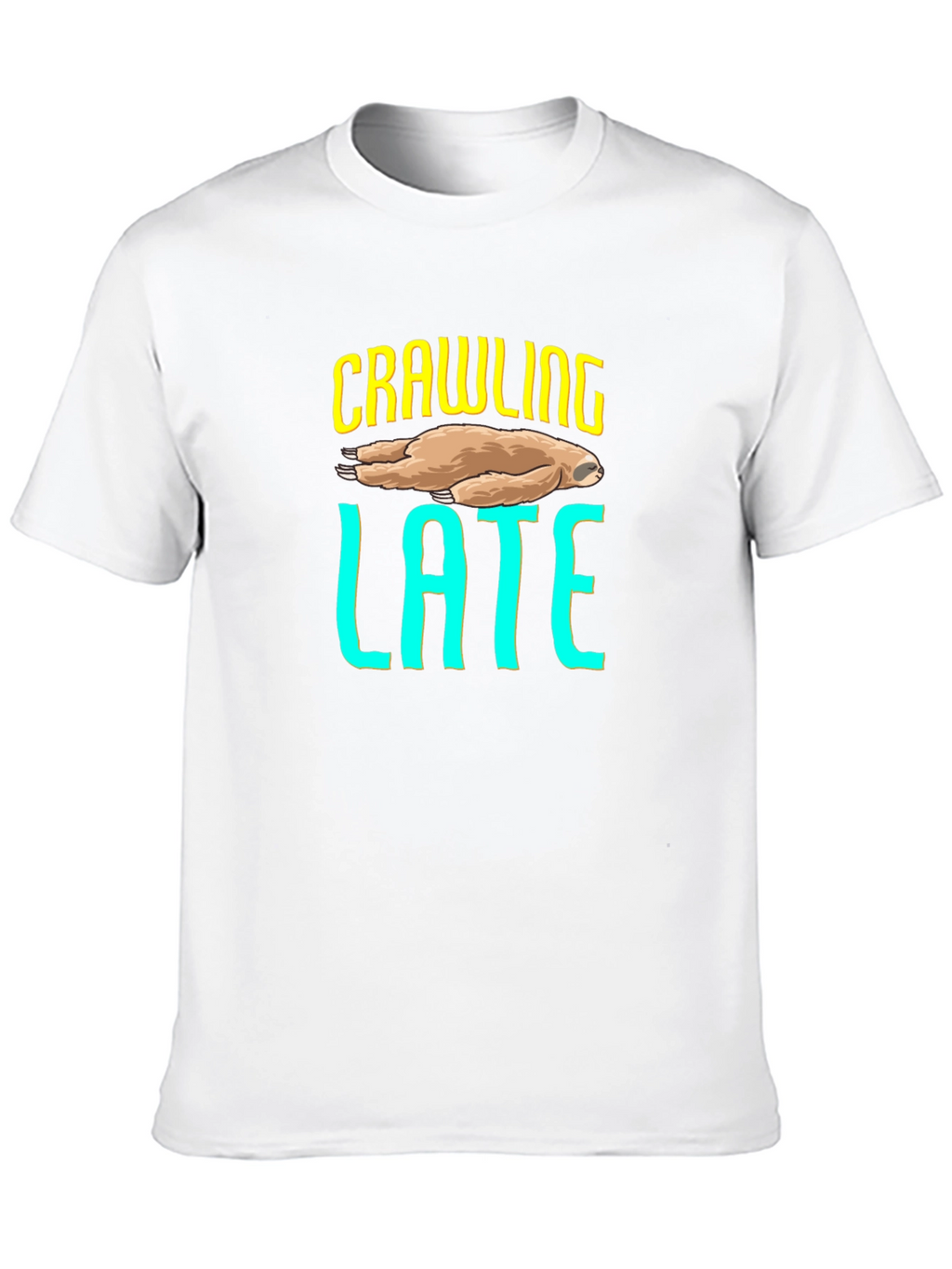 Crawling Late Sloth Graphic T-Shirt