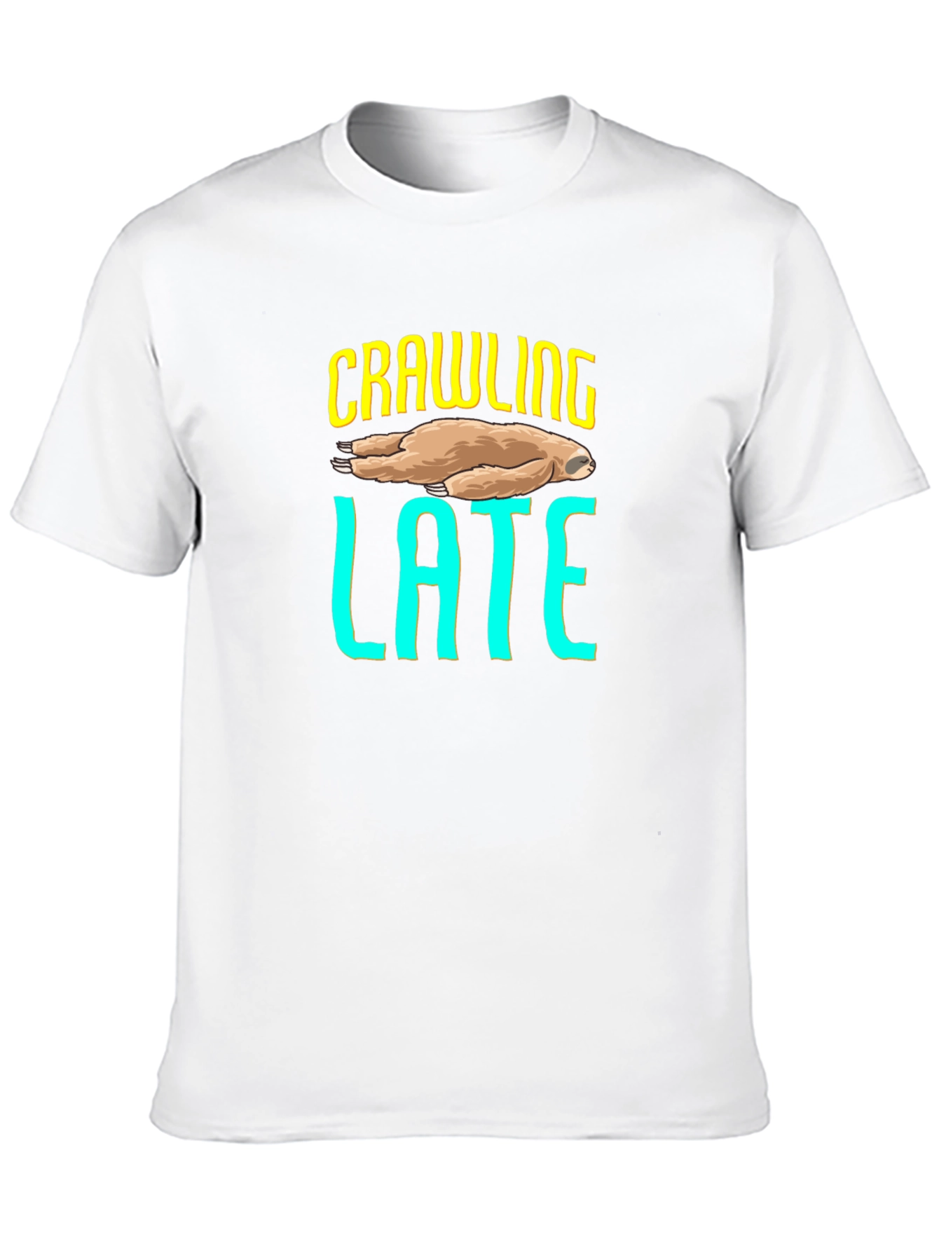 Crawling Late Sloth Graphic T-Shirt