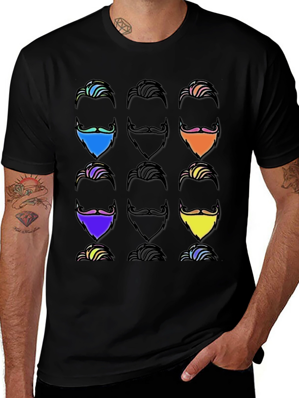 Cool Beard T-Shirt - Funky Hipster Style