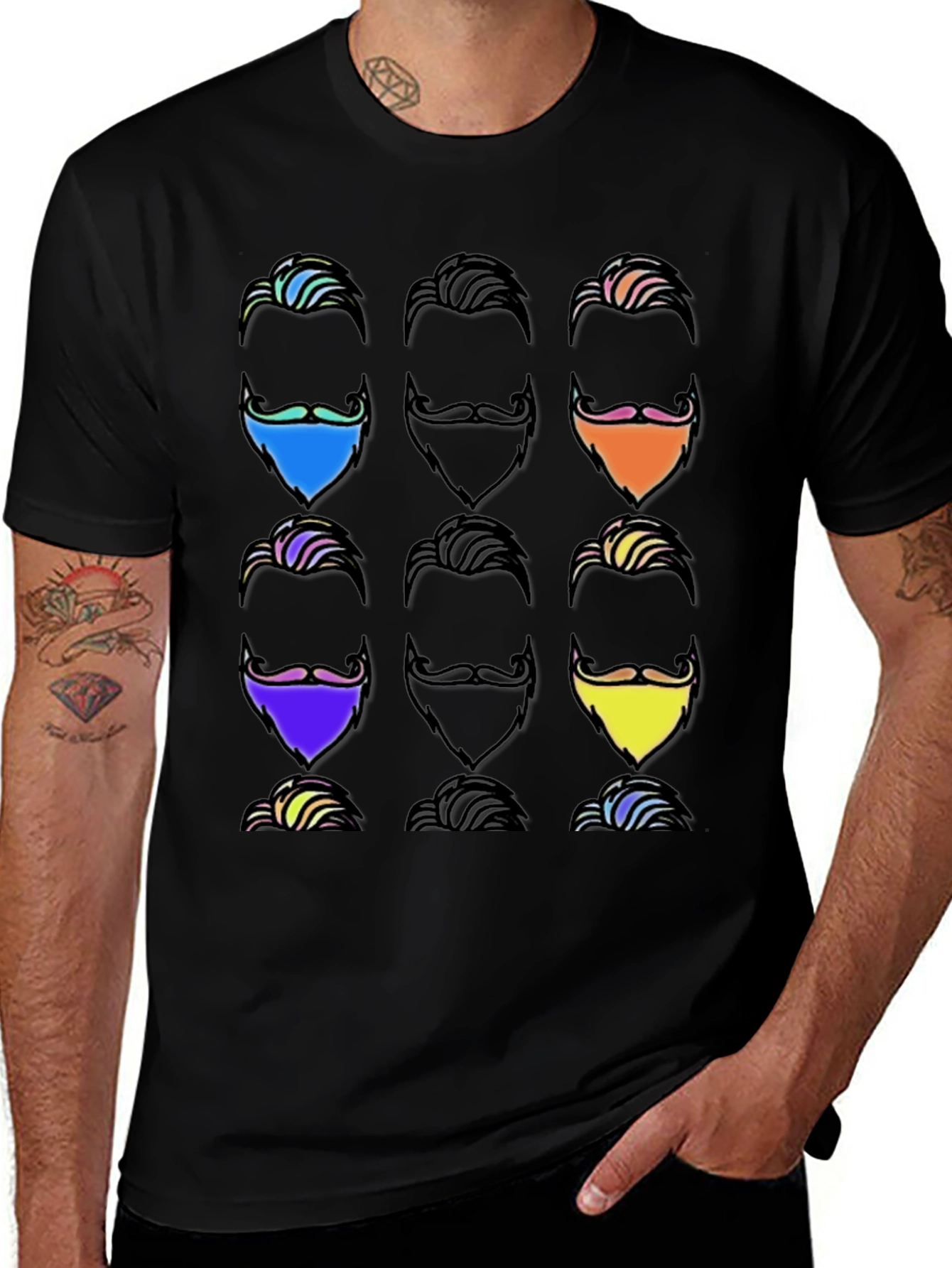 Cool Beard T-Shirt - Funky Hipster Style
