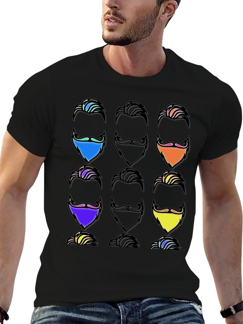 Cool Beard T-Shirt - Funky Hipster Style