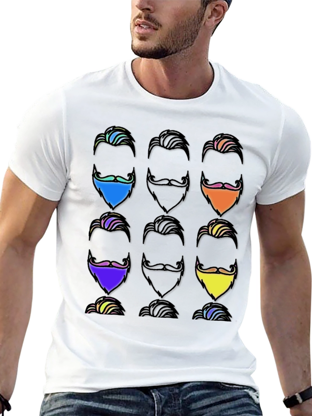 Cool Beard T-Shirt - Funky Hipster Style