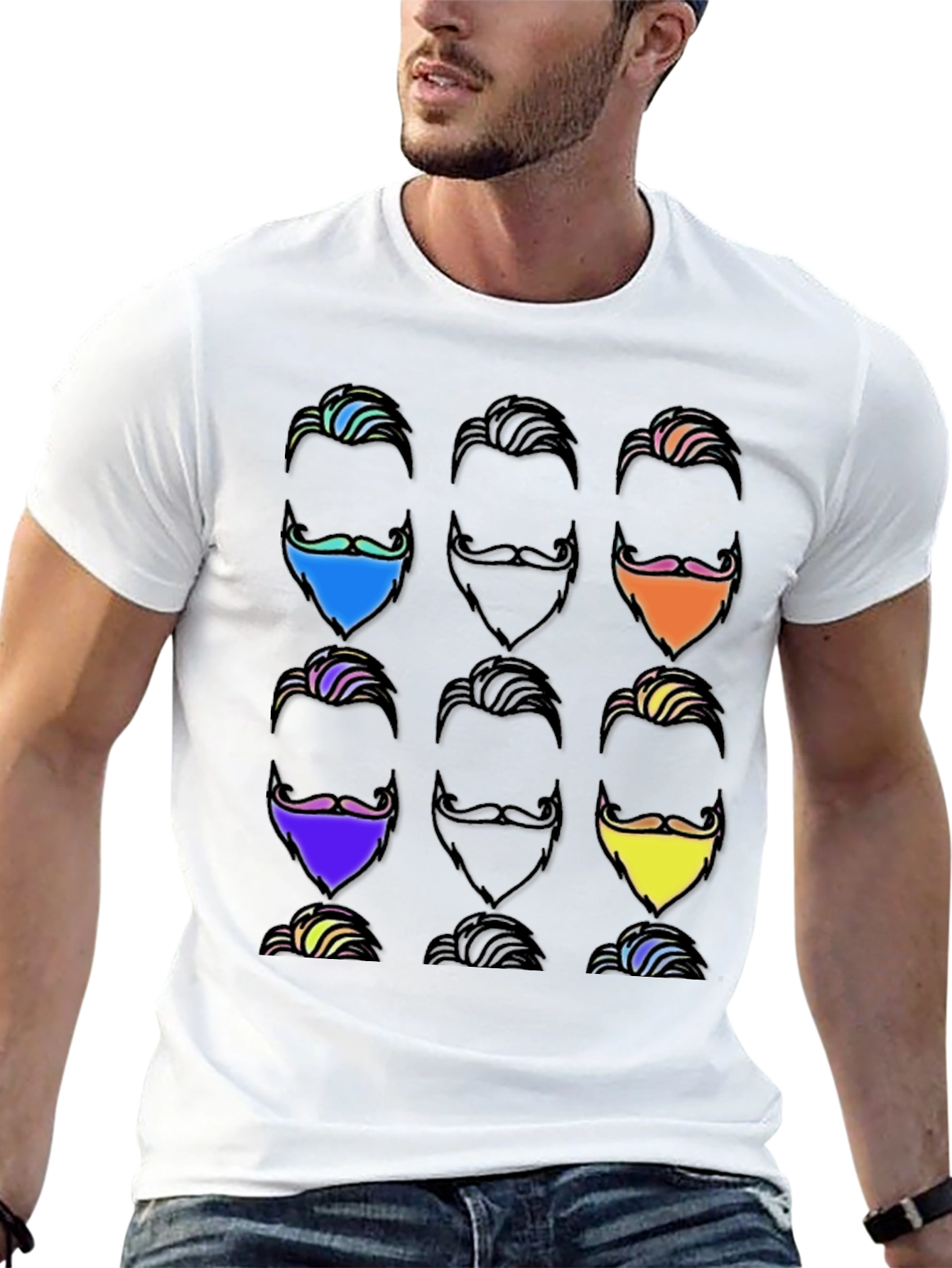 Cool Beard T-Shirt - Funky Hipster Style