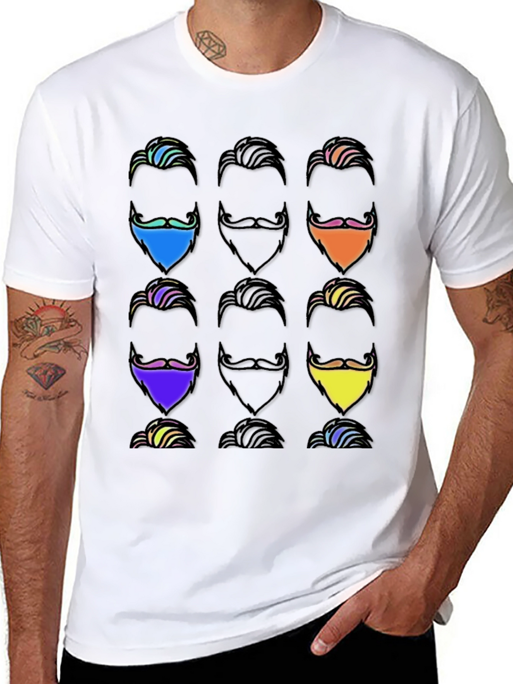 Cool Beard T-Shirt - Funky Hipster Style