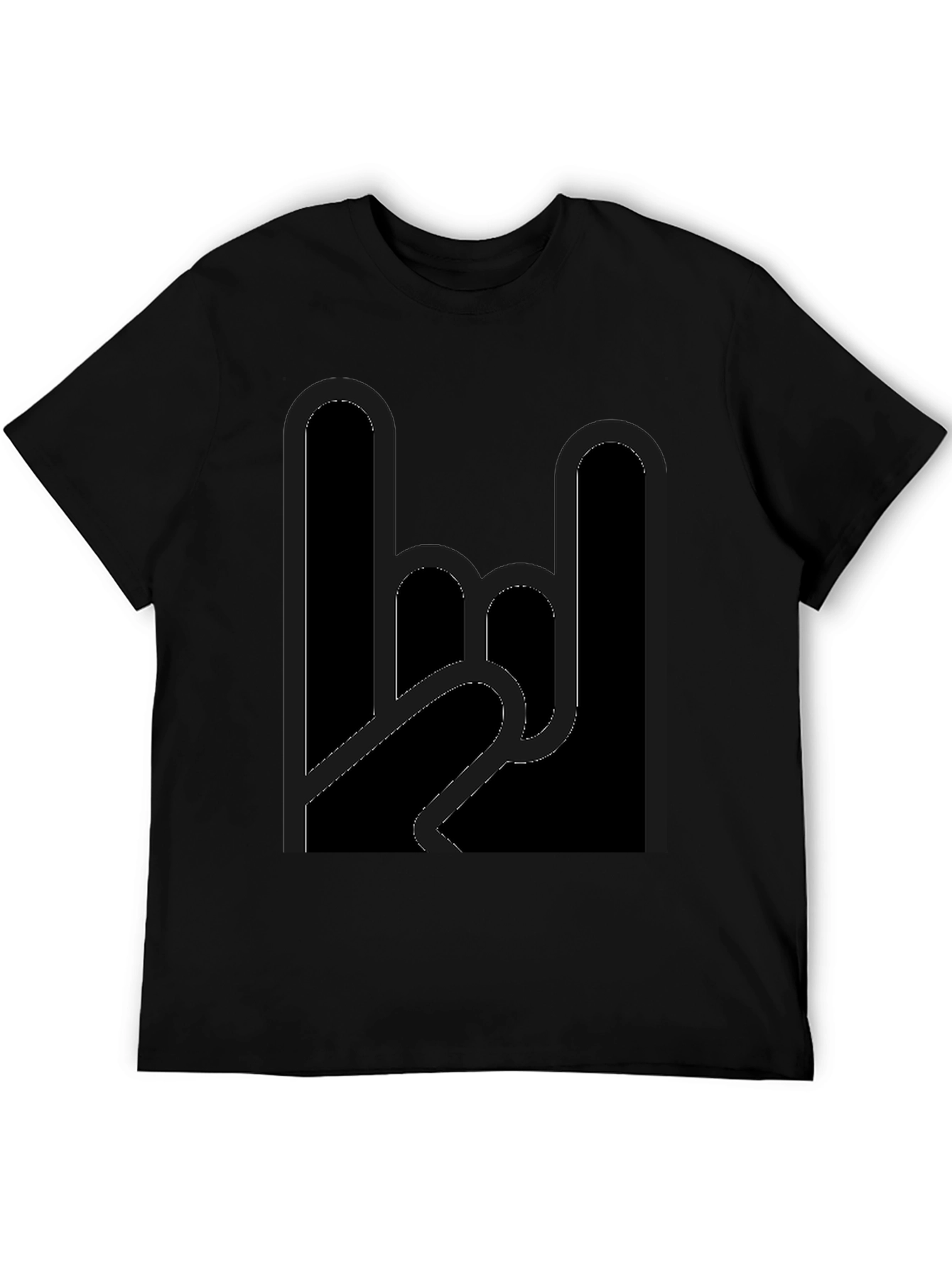 Rock On Black Graphic Tee