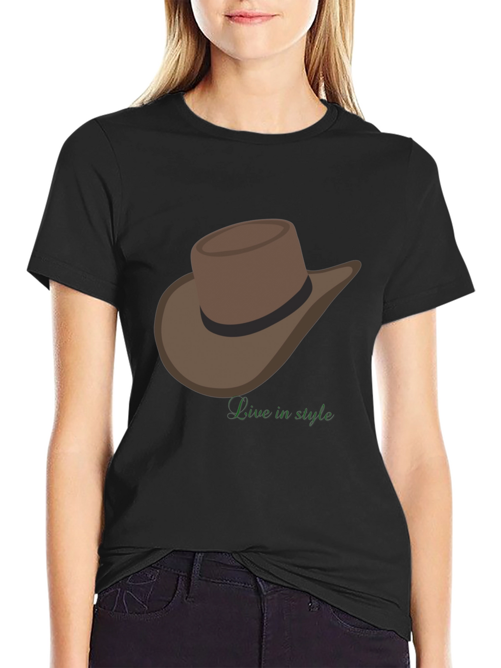 Cowboy Hat T-Shirt - Live in Style