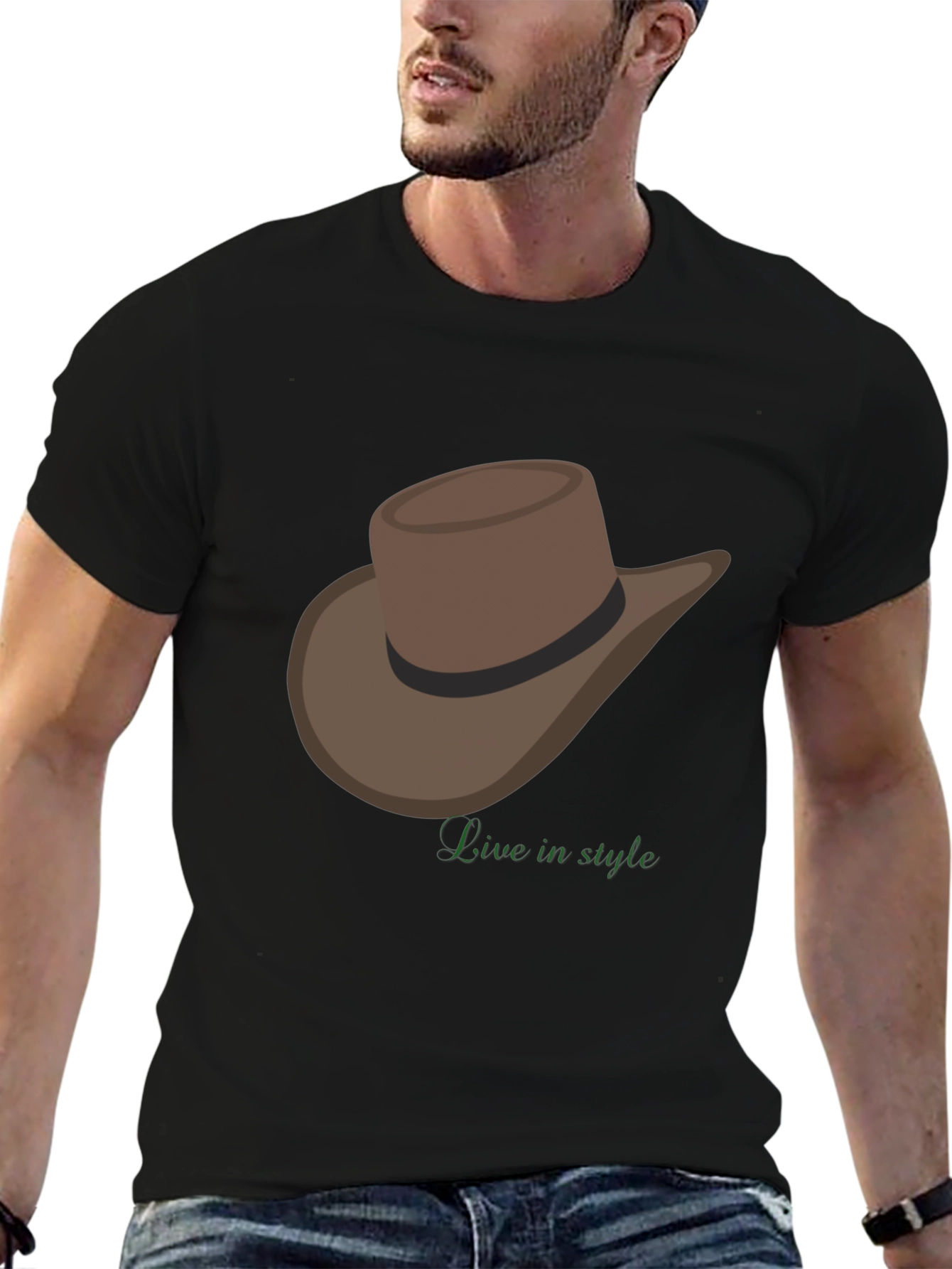 Cowboy Hat T-Shirt - Live in Style