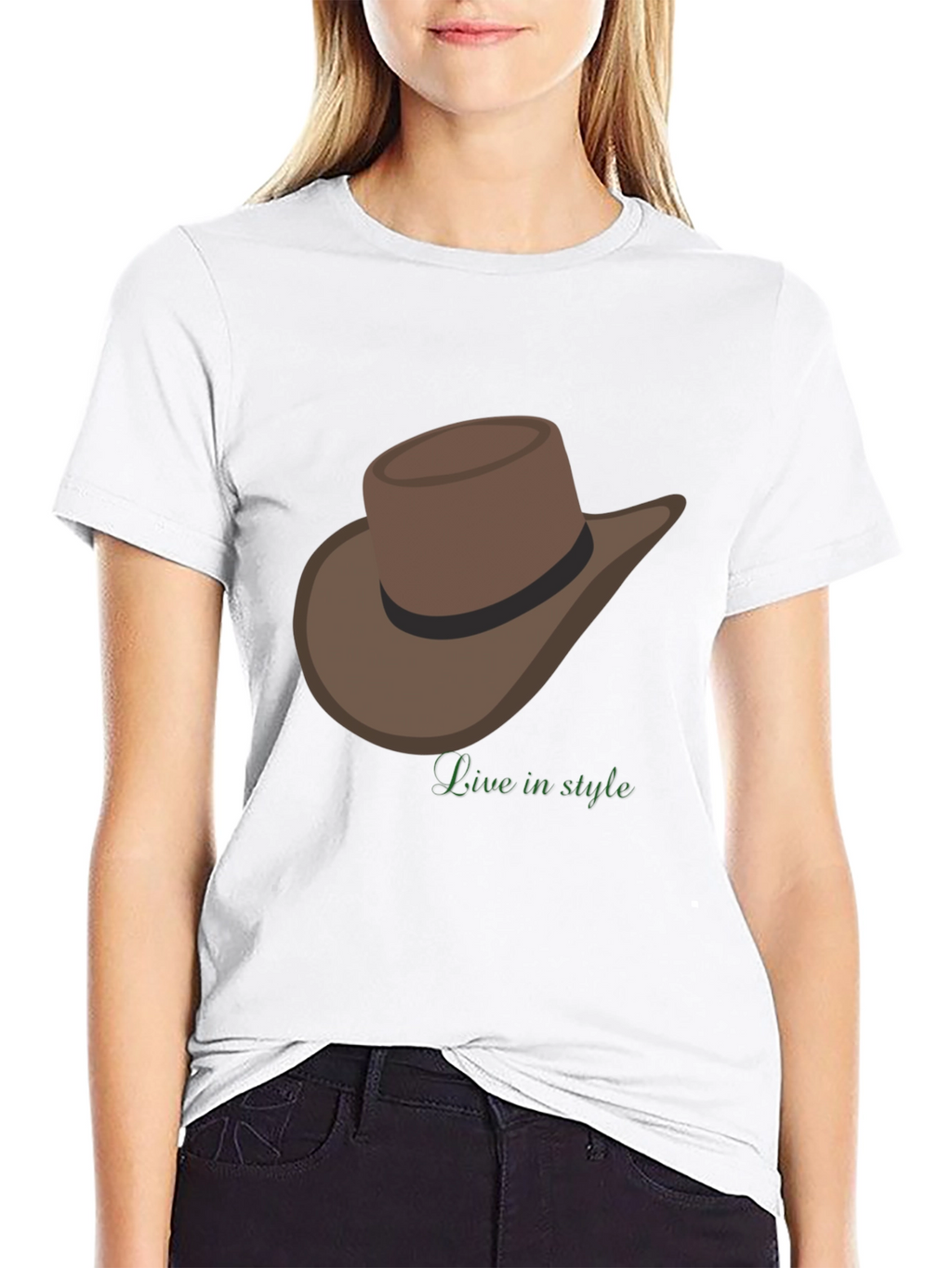 Cowboy Hat T-Shirt - Live in Style