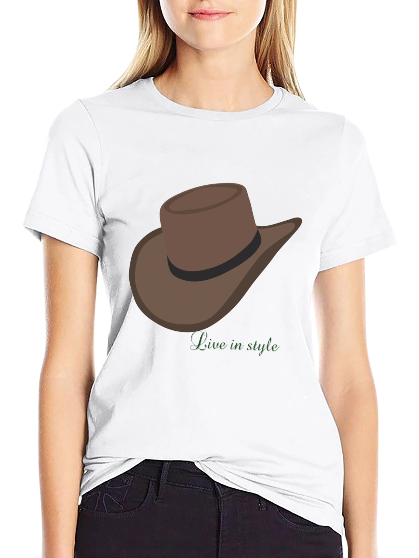 Cowboy Hat T-Shirt - Live in Style
