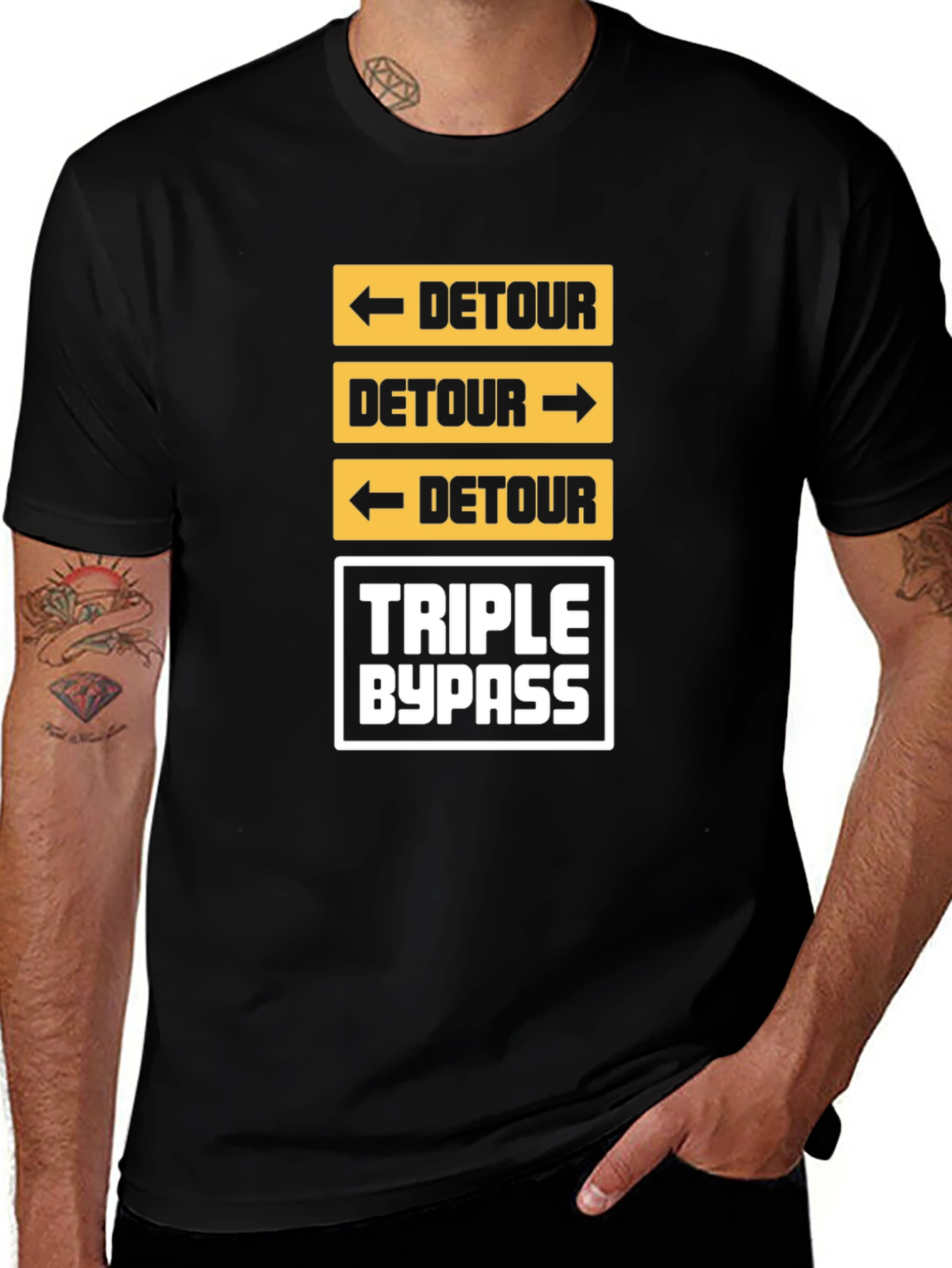Detour & Triple Bypass Graphic T-Shirt - Black