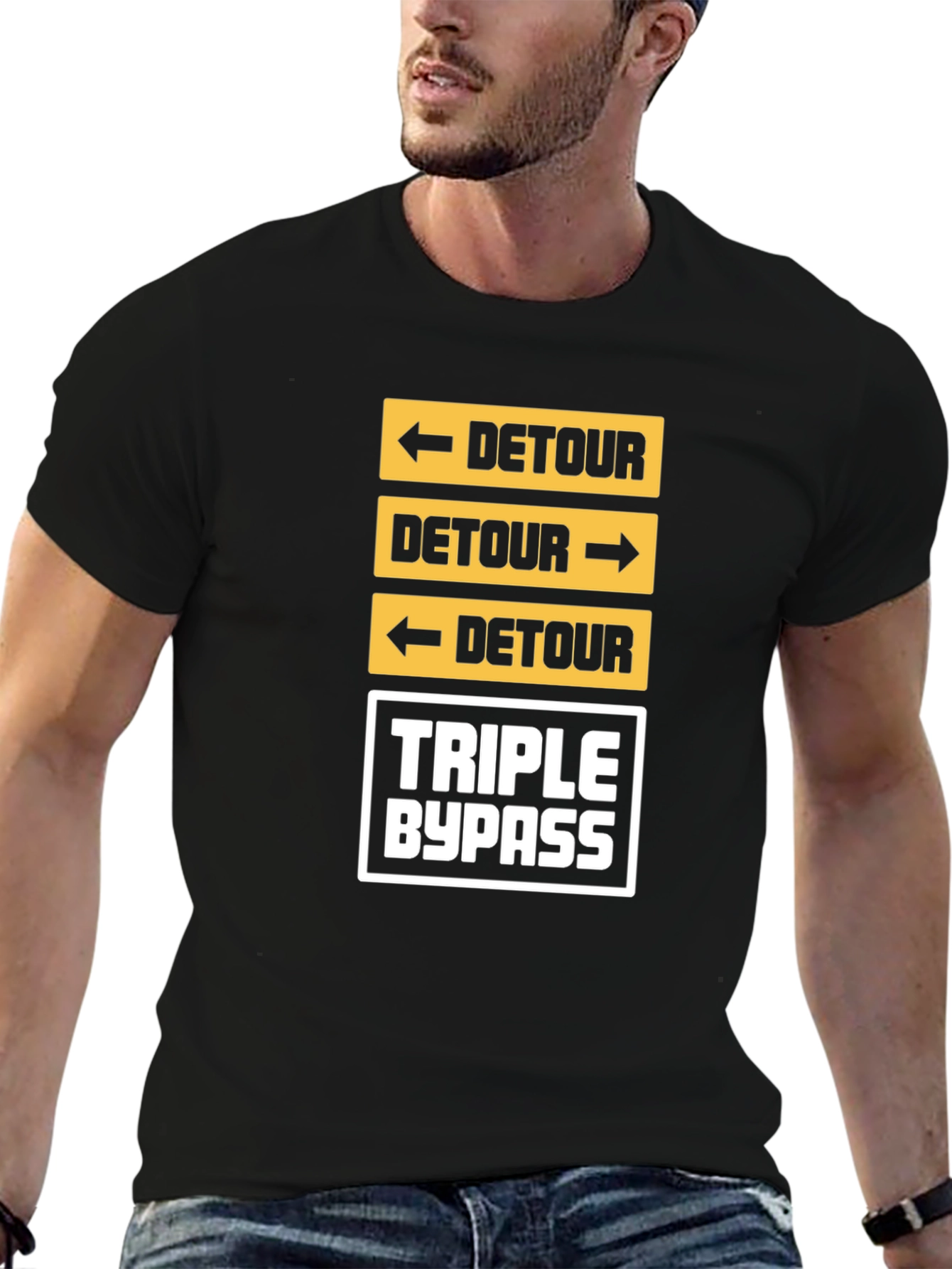 Detour & Triple Bypass Graphic T-Shirt - Black