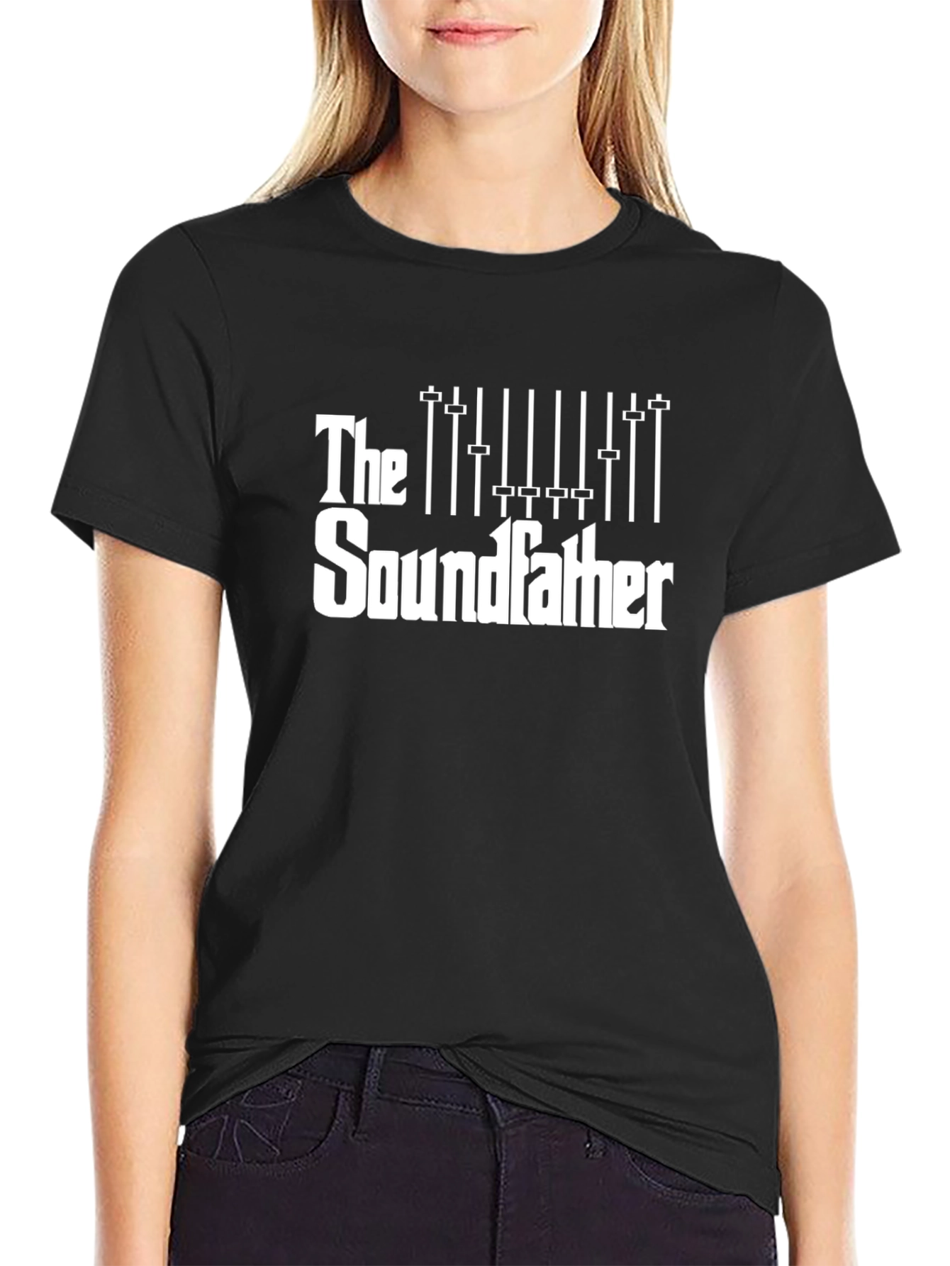 The Soundfather Black Graphic Tee - Music Production Shirt