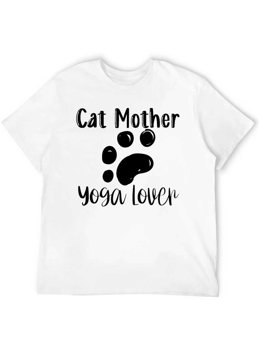Cat Mother Yoga Lover Black T-Shirt