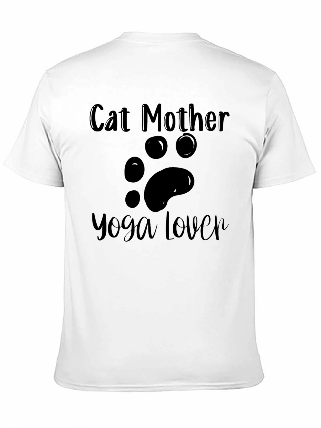 Cat Mother Yoga Lover Black T-Shirt