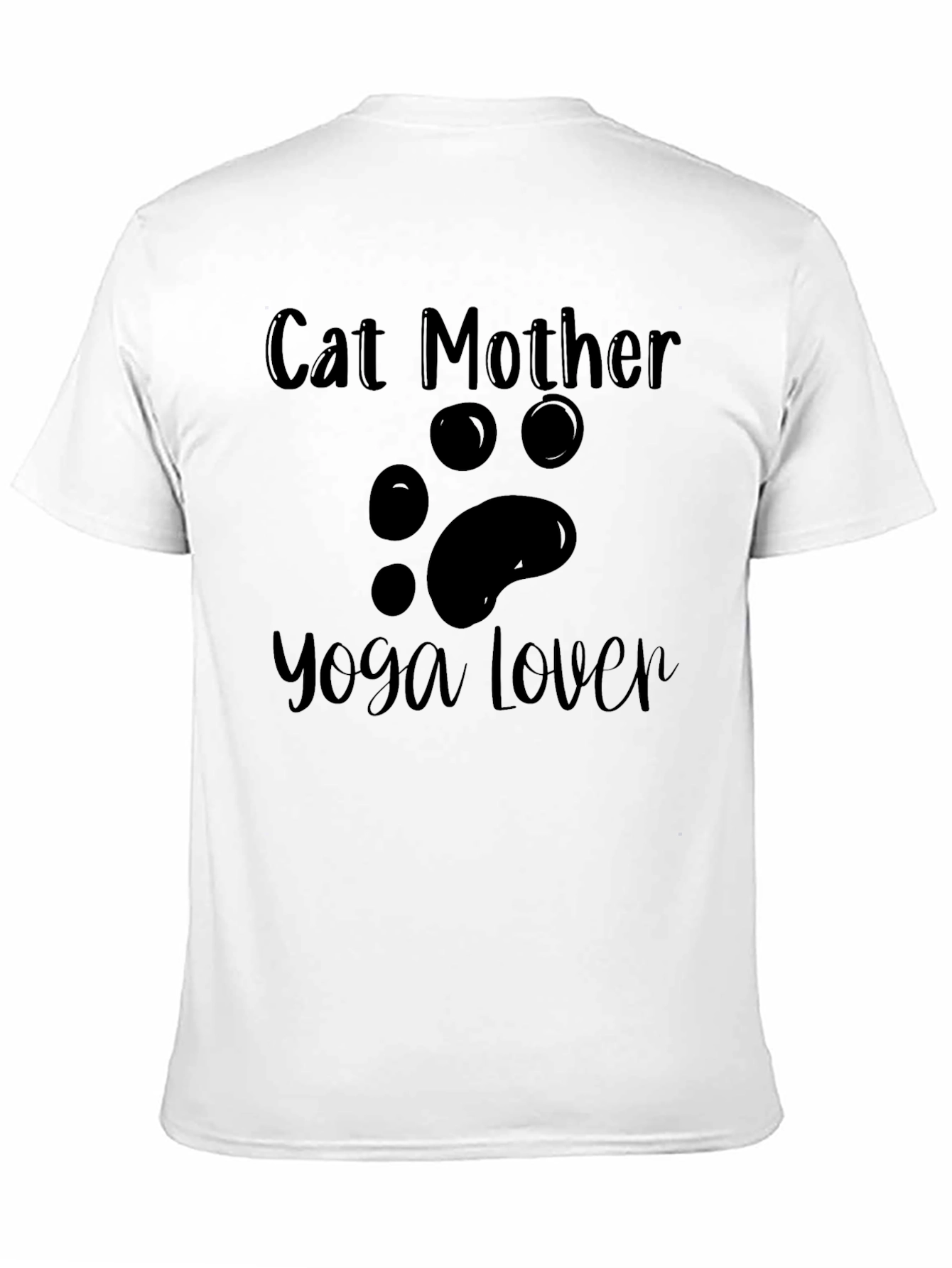 Cat Mother Yoga Lover Black T-Shirt