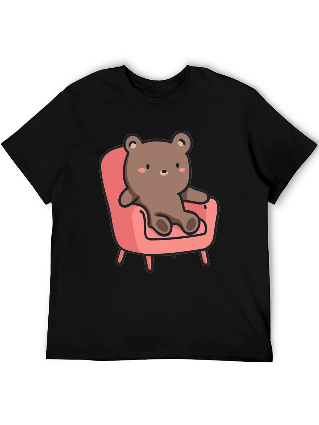 Cute Bear on Chair Graphic T-Shirt