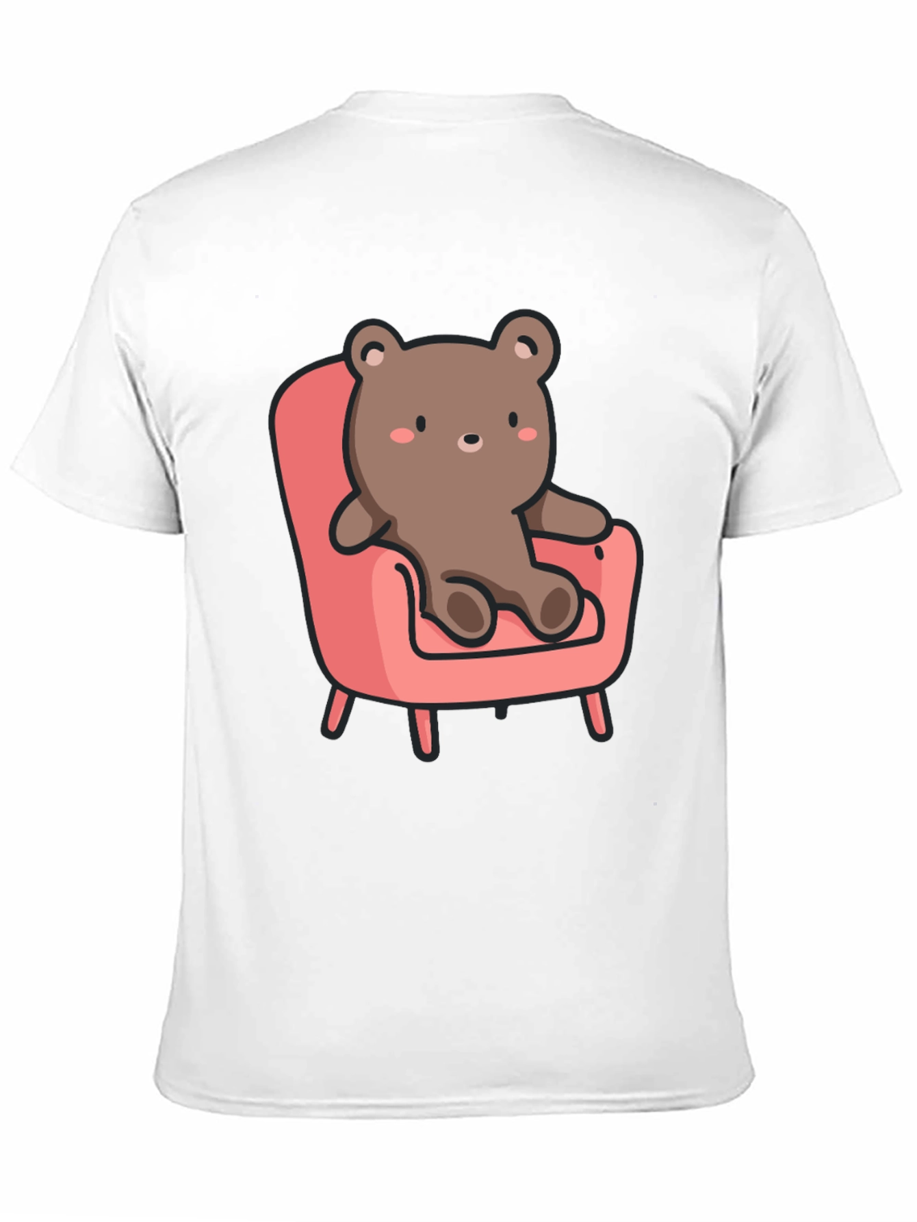 Cute Bear on Chair Graphic T-Shirt