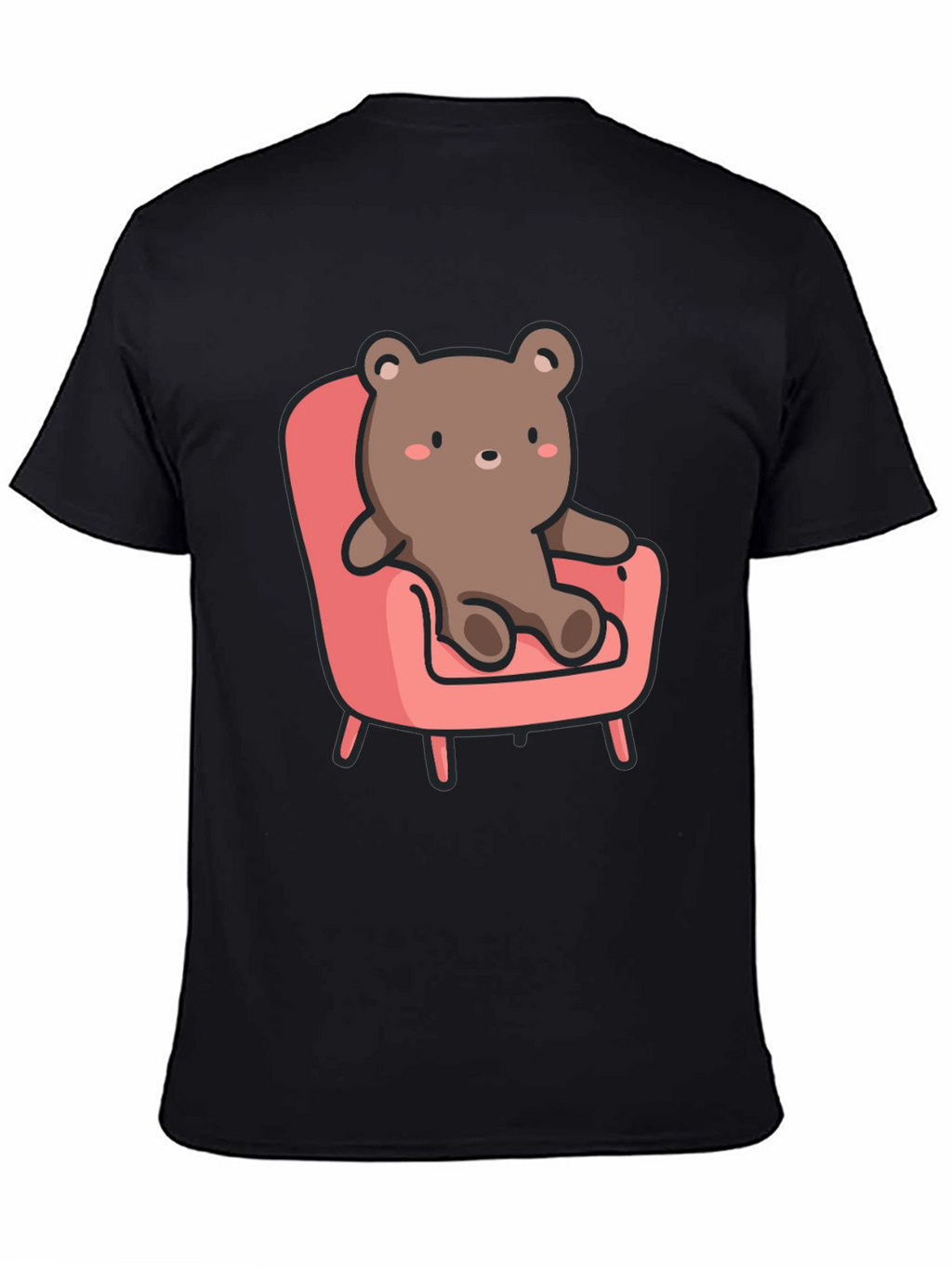 Cute Bear on Chair Graphic T-Shirt