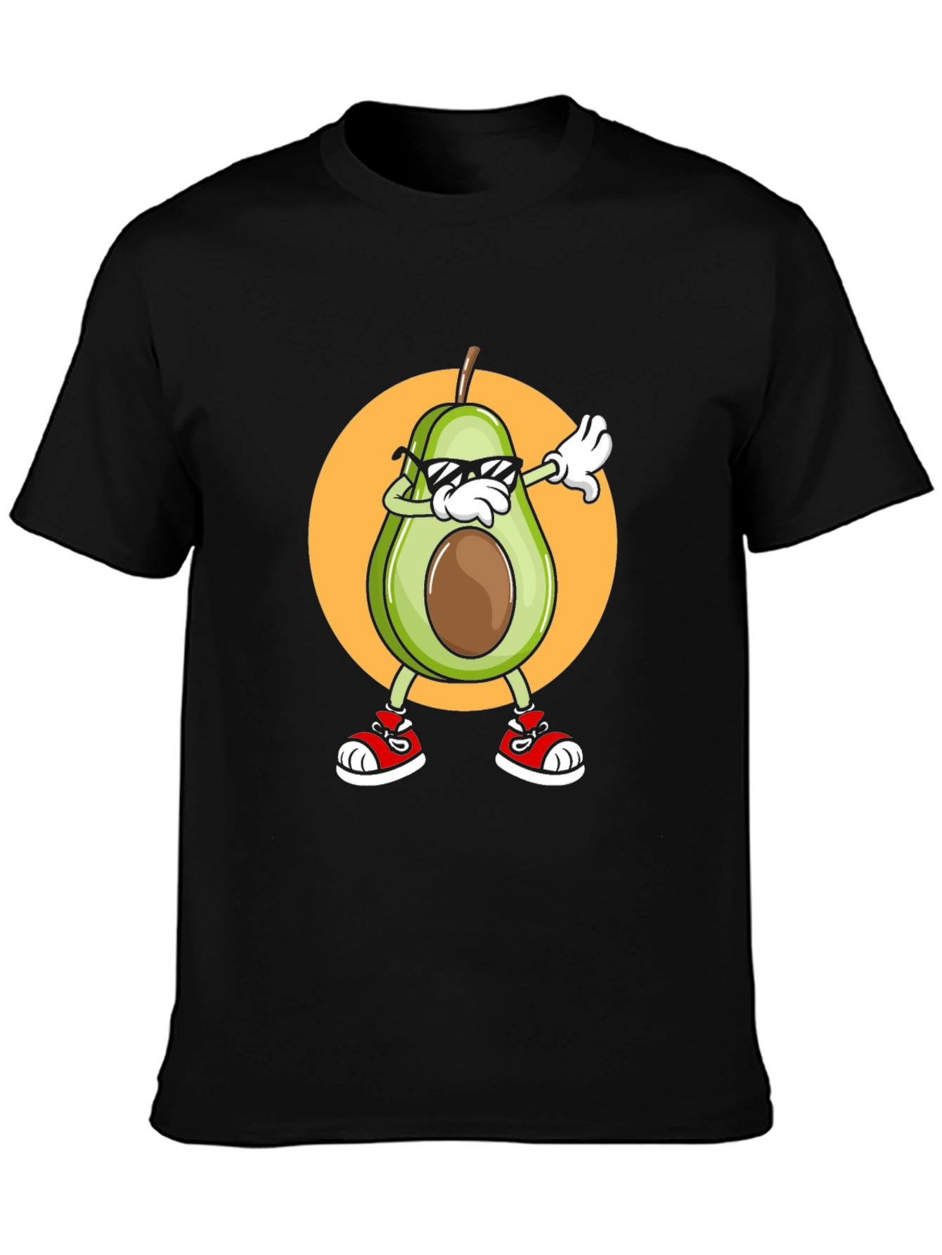 Dabbing Avocado Graphic T-Shirt - Trendy Fruit Tee