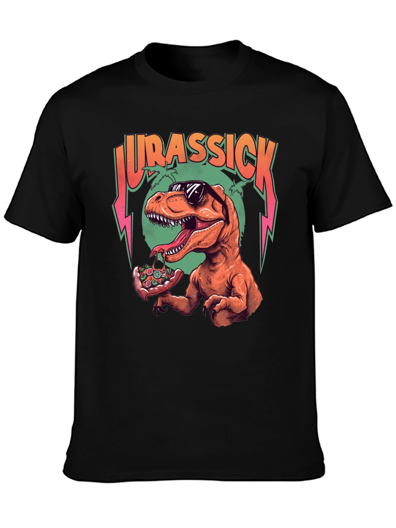 Jurassick T-Rex Pizza Graphic Tee