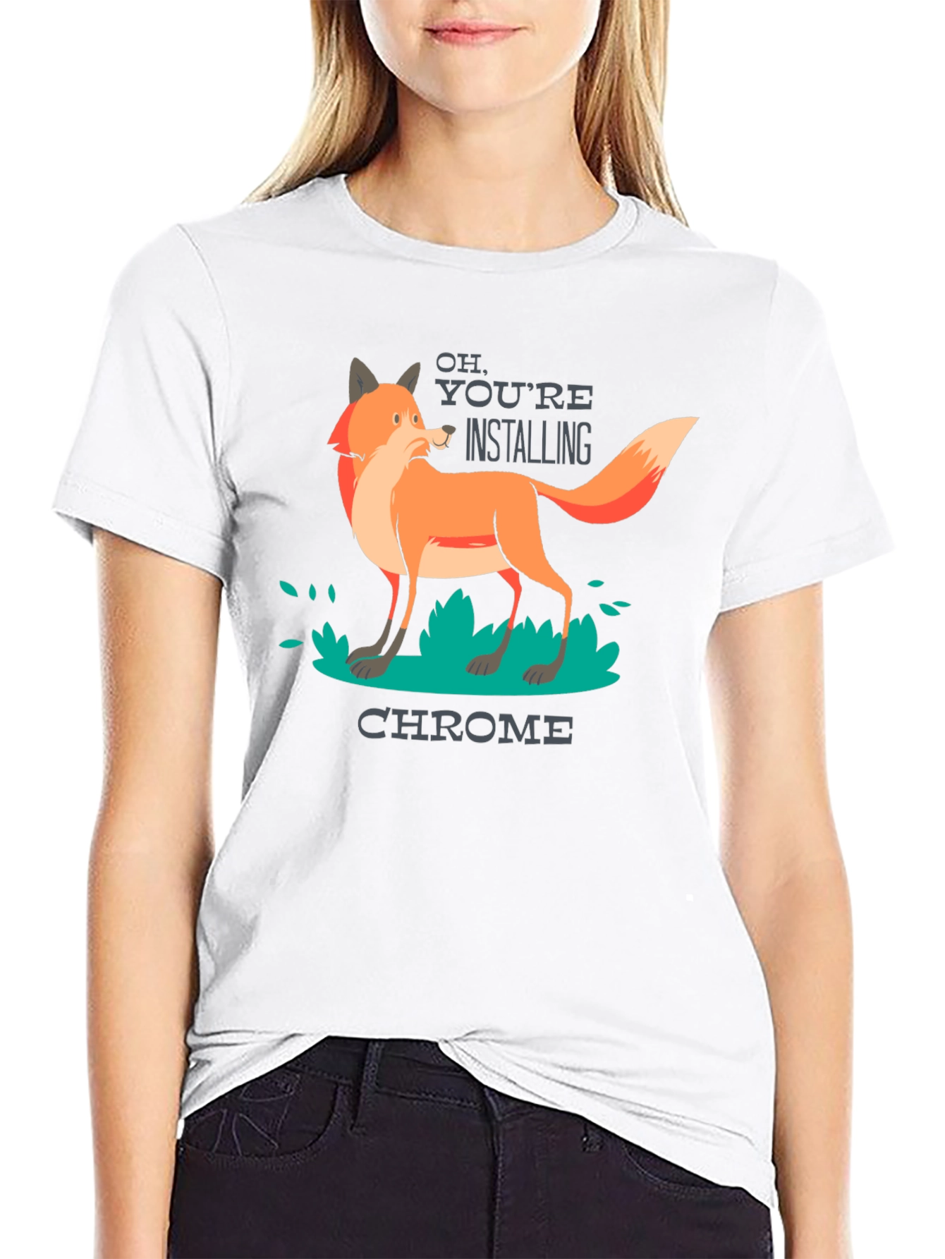 Chrome Fox T-Shirt - Funny Tech Tee
